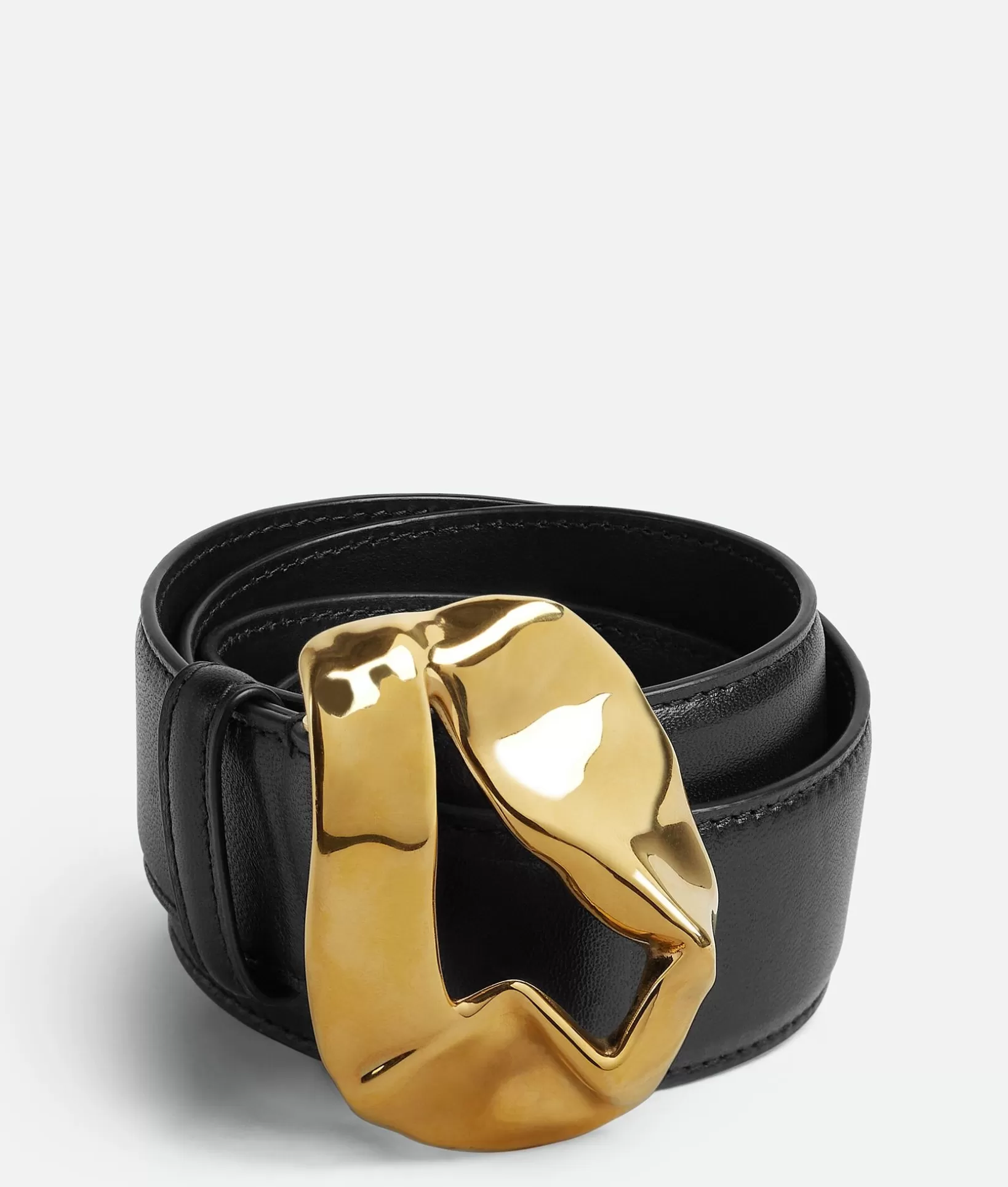 Belts>Bottega Veneta Abstract Belt Black