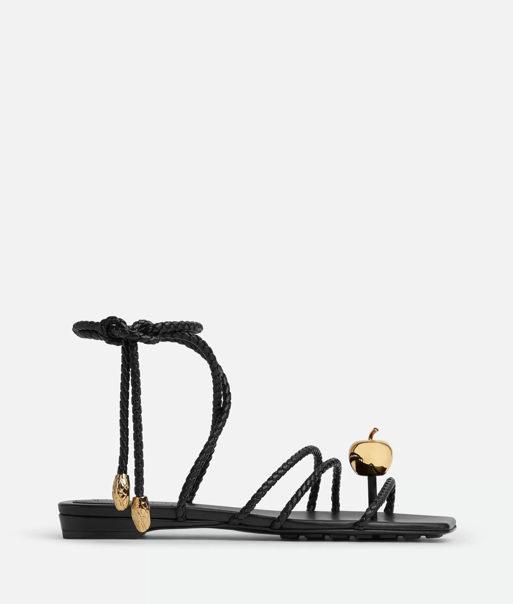 Sandals>Bottega Veneta Adam Flat Sandal Black