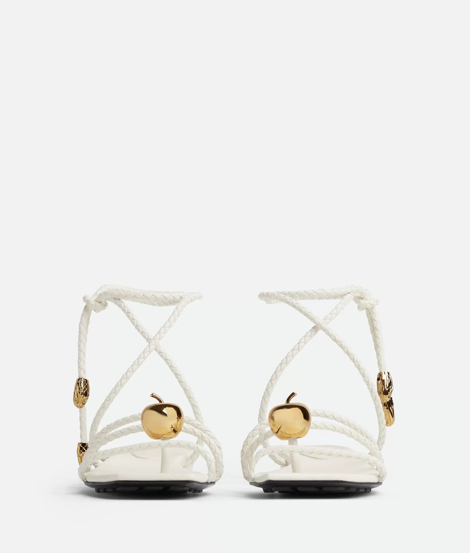 Flats>Bottega Veneta Adam Flat Sandal White