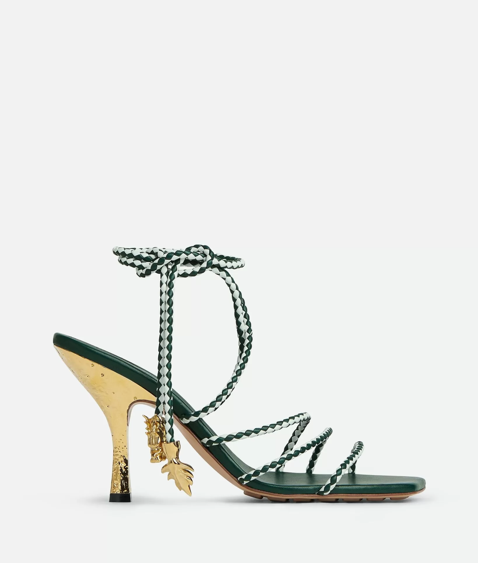 Sandals>Bottega Veneta Adam Sandal Emerald green/glacier