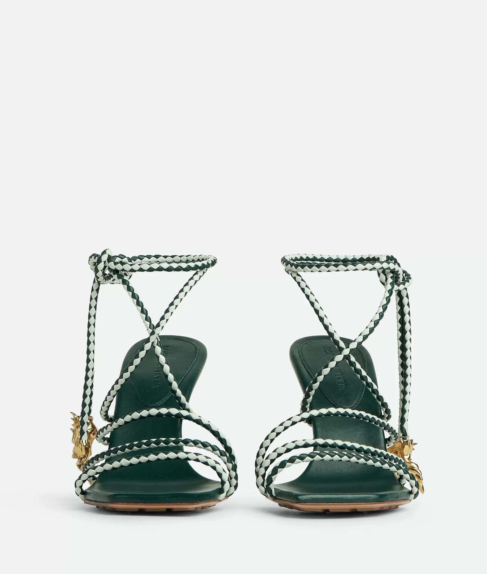 Sandals>Bottega Veneta Adam Sandal Emerald green/glacier