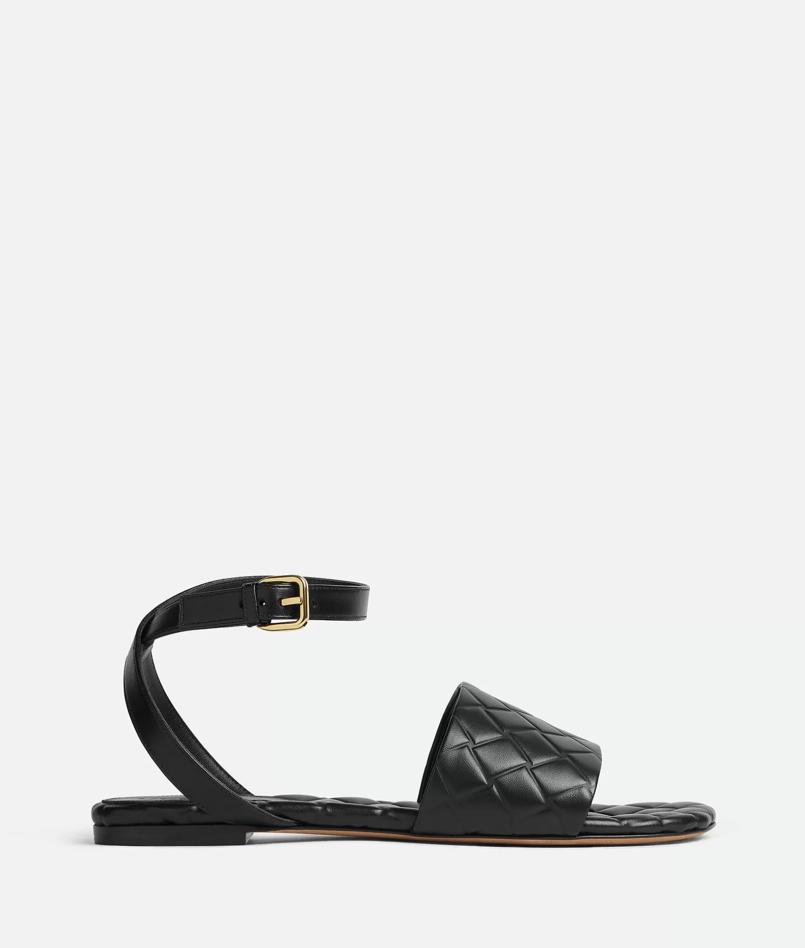 Sandals>Bottega Veneta Amy Flat Sandal Black