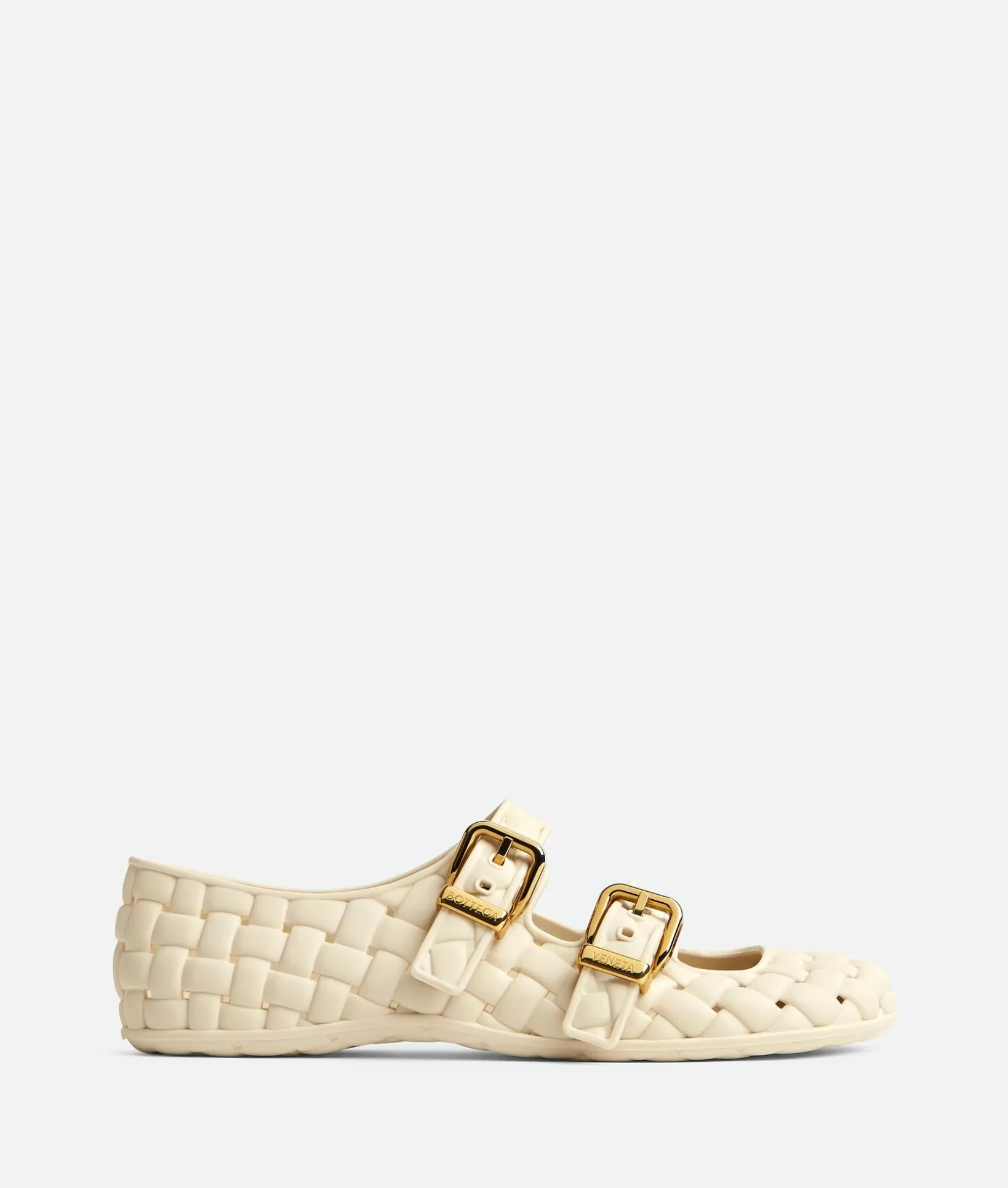 Flats>Bottega Veneta Amy Mary-Jane Ballerina Sea salt