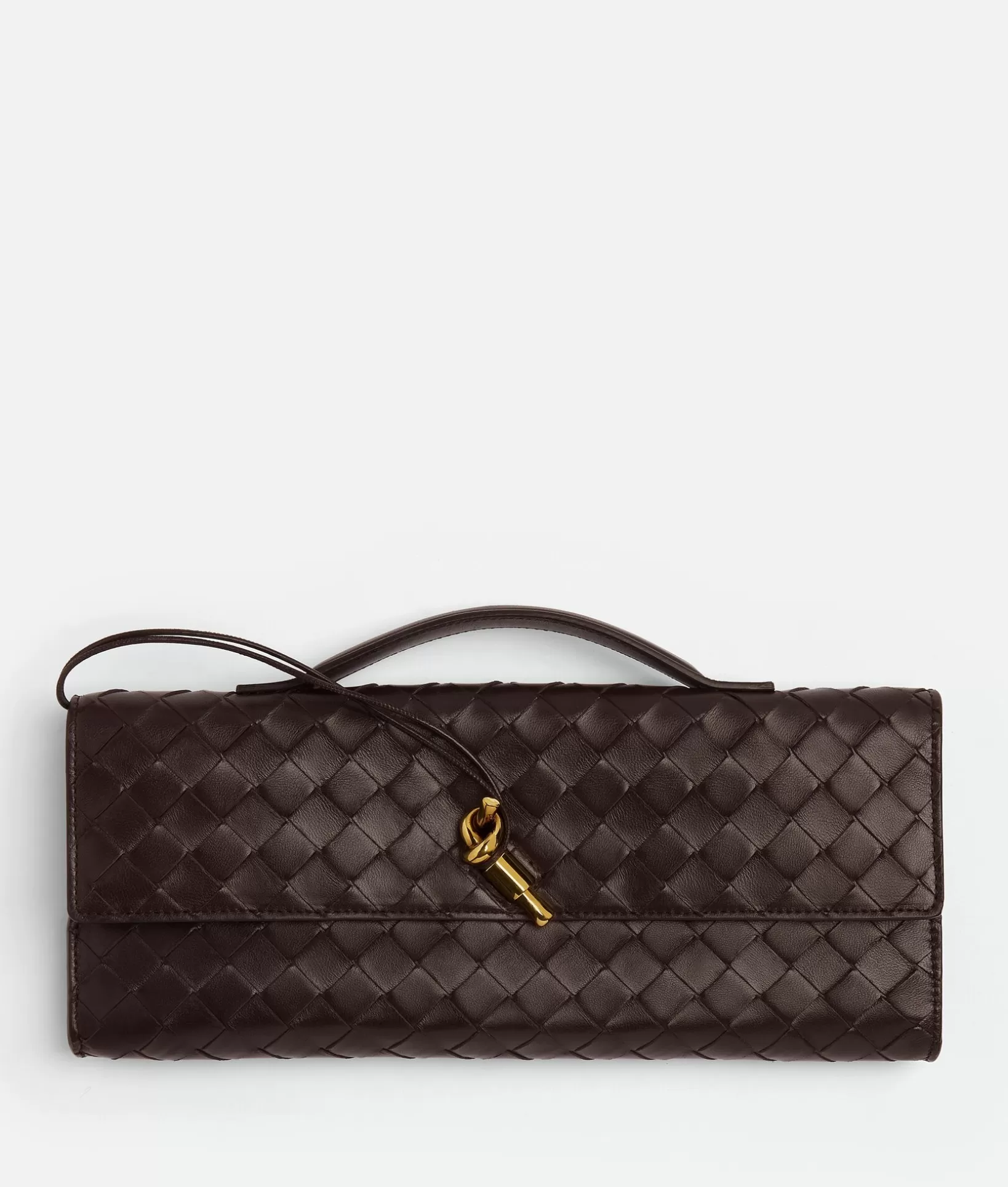 Handle>Bottega Veneta Andiamo Clutch Fondant