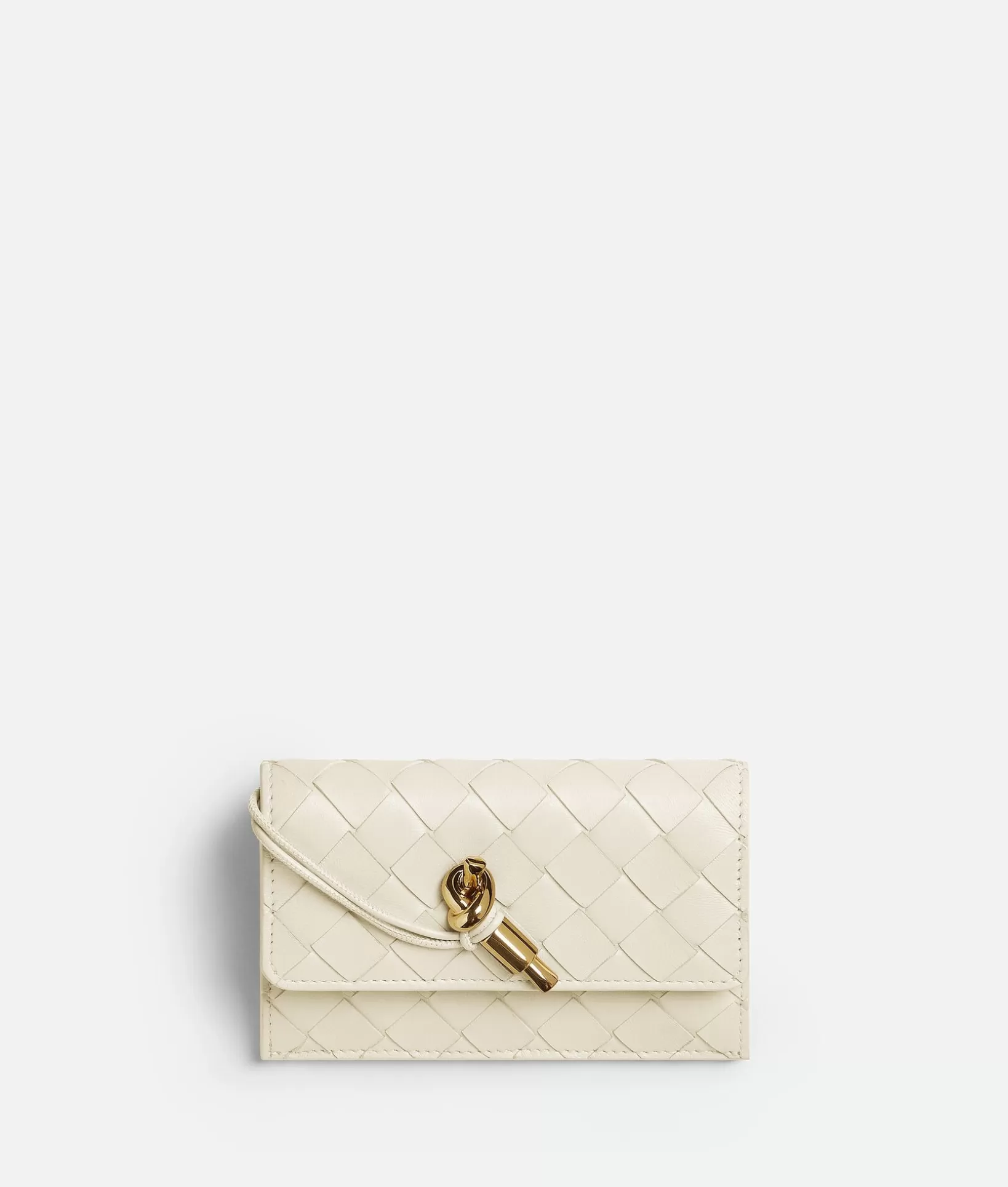 Card Cases>Bottega Veneta Andiamo Zippered Card Case Sea salt