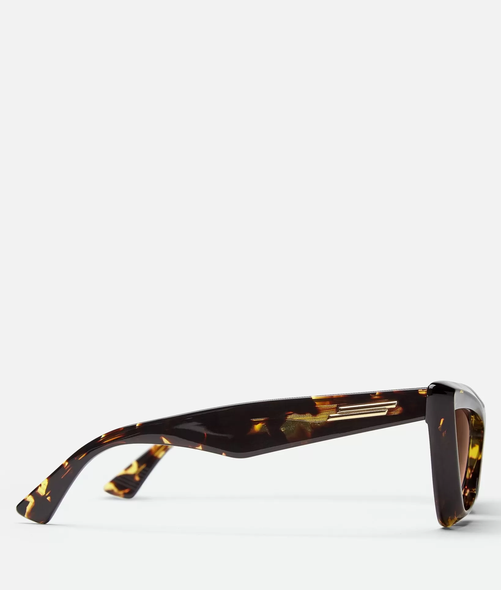 Sunglasses | Sunglasses>Bottega Veneta Angle Acetate Pointed Cat Eye Sunglasses Havana / Brown