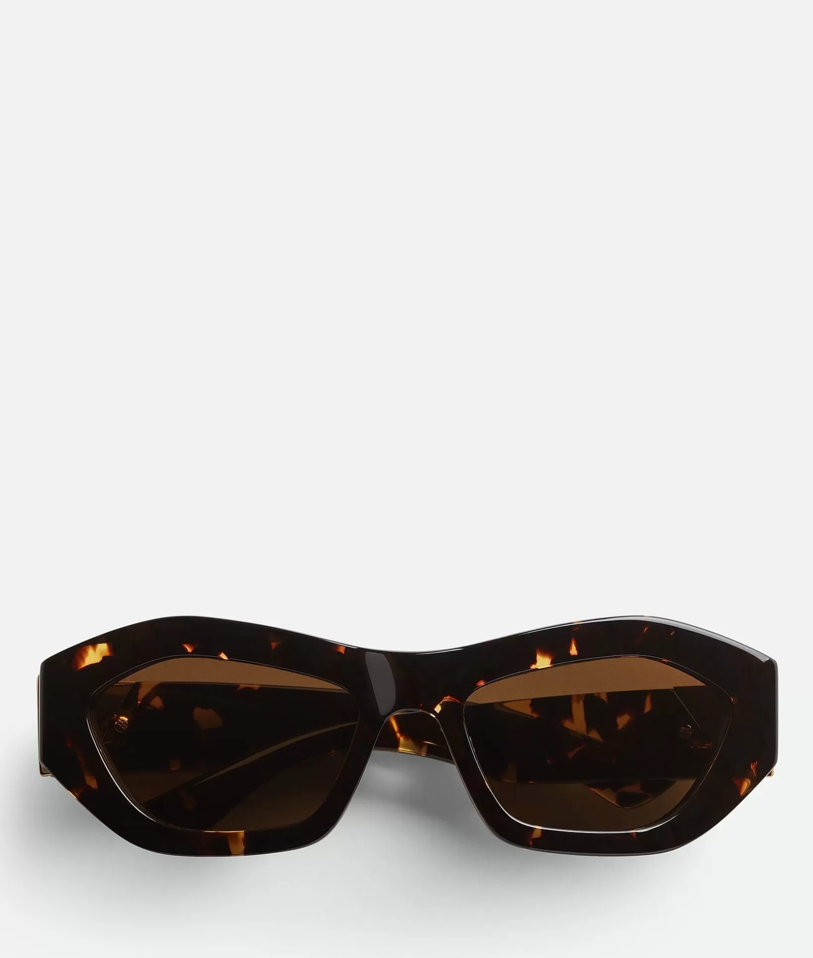 Sunglasses | Sunglasses>Bottega Veneta Angle Hexagonal Sunglasses Havana / Brown