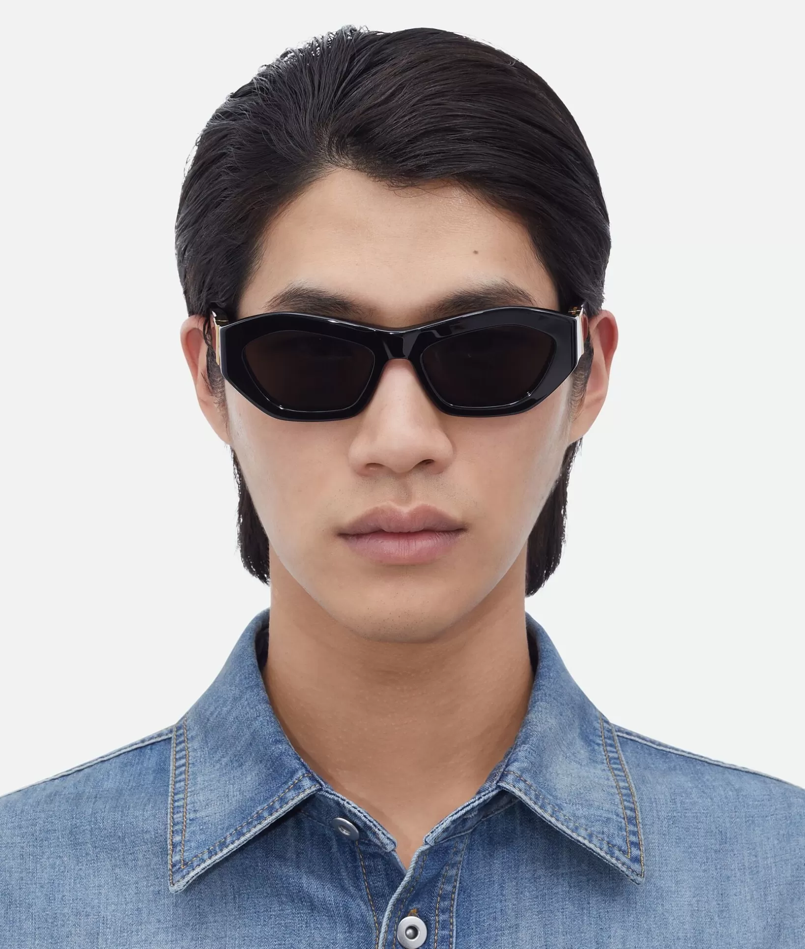 Sunglasses | Sunglasses>Bottega Veneta Angle Hexagonal Sunglasses Black / Grey