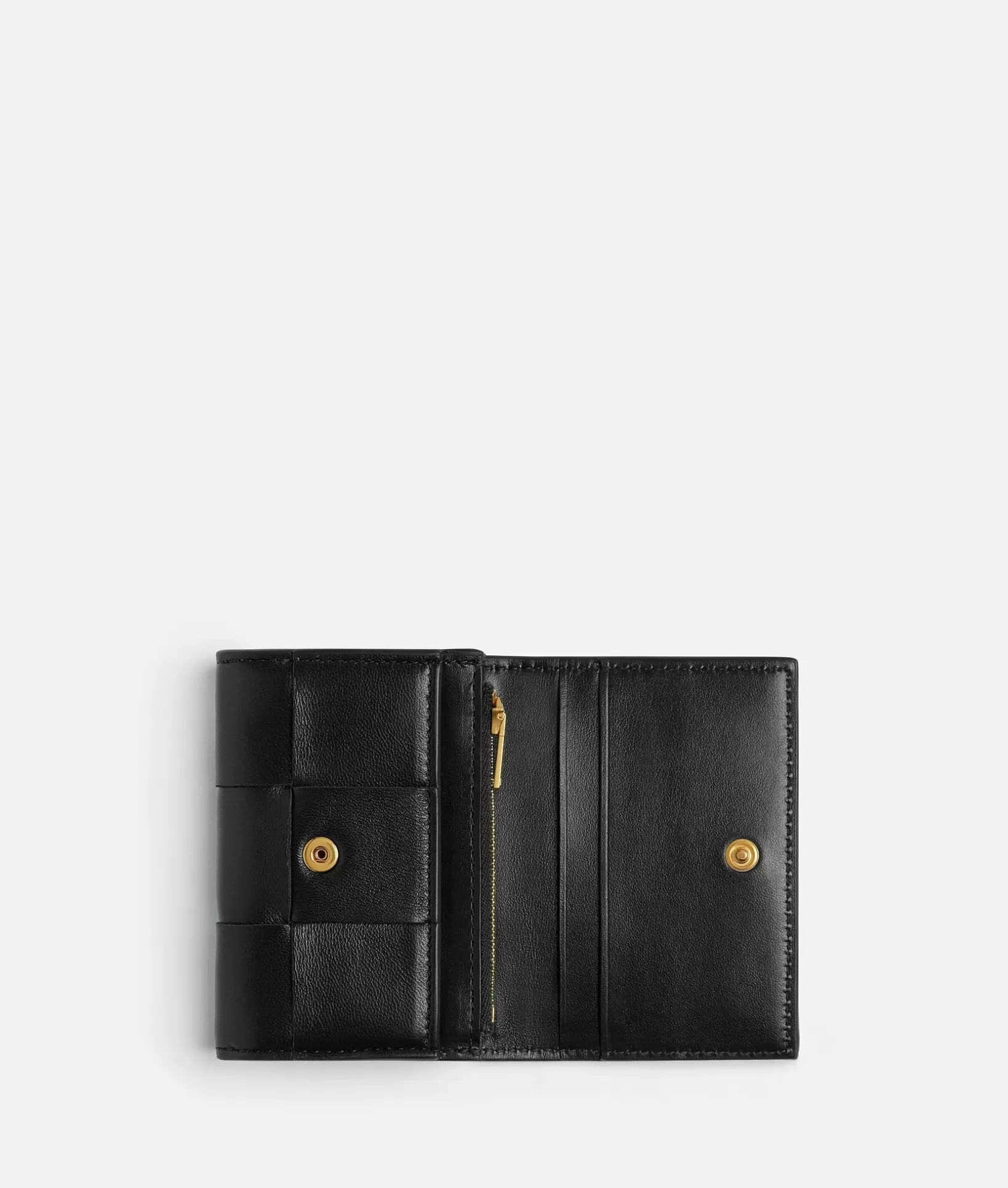 Card Cases>Bottega Veneta Bi-Fold Card Case Black