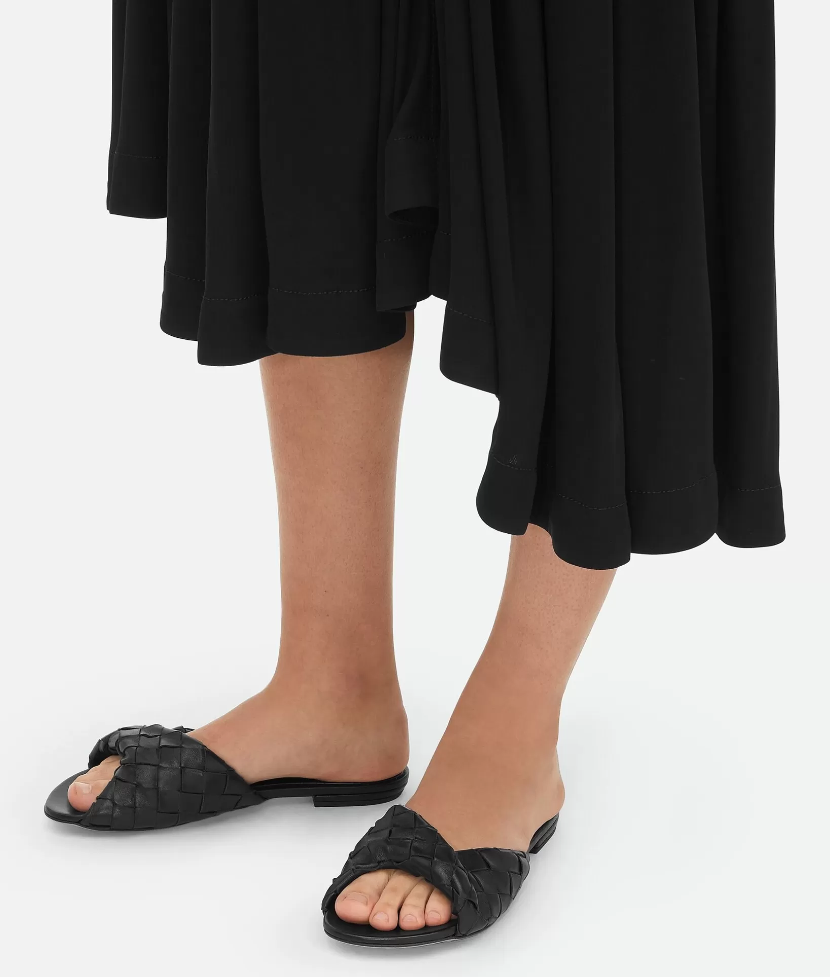 Sandals>Bottega Veneta Blink Flat Mule Black