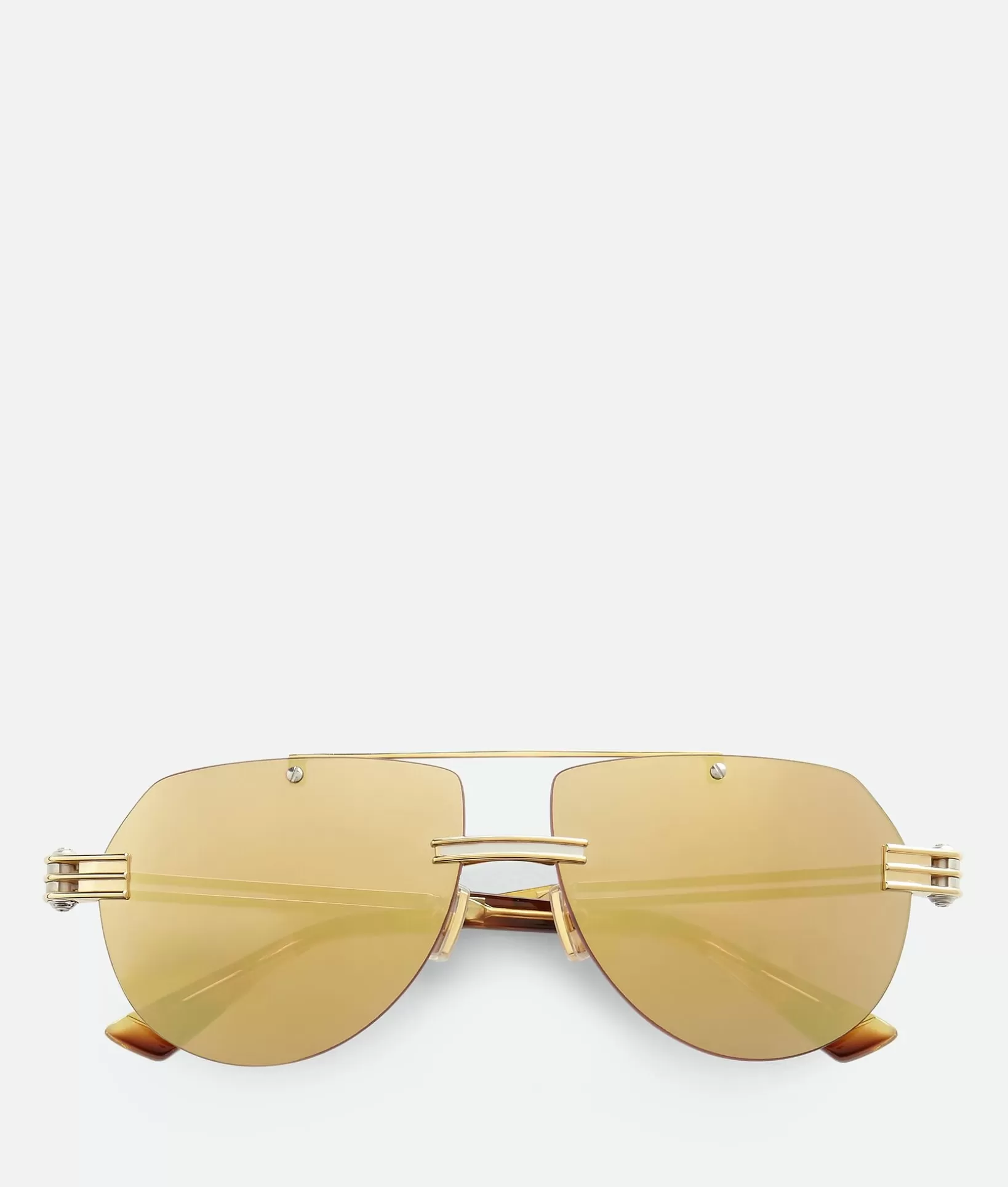 Sunglasses | Sunglasses>Bottega Veneta Bolt Aviator Sunglasses Silver/brown