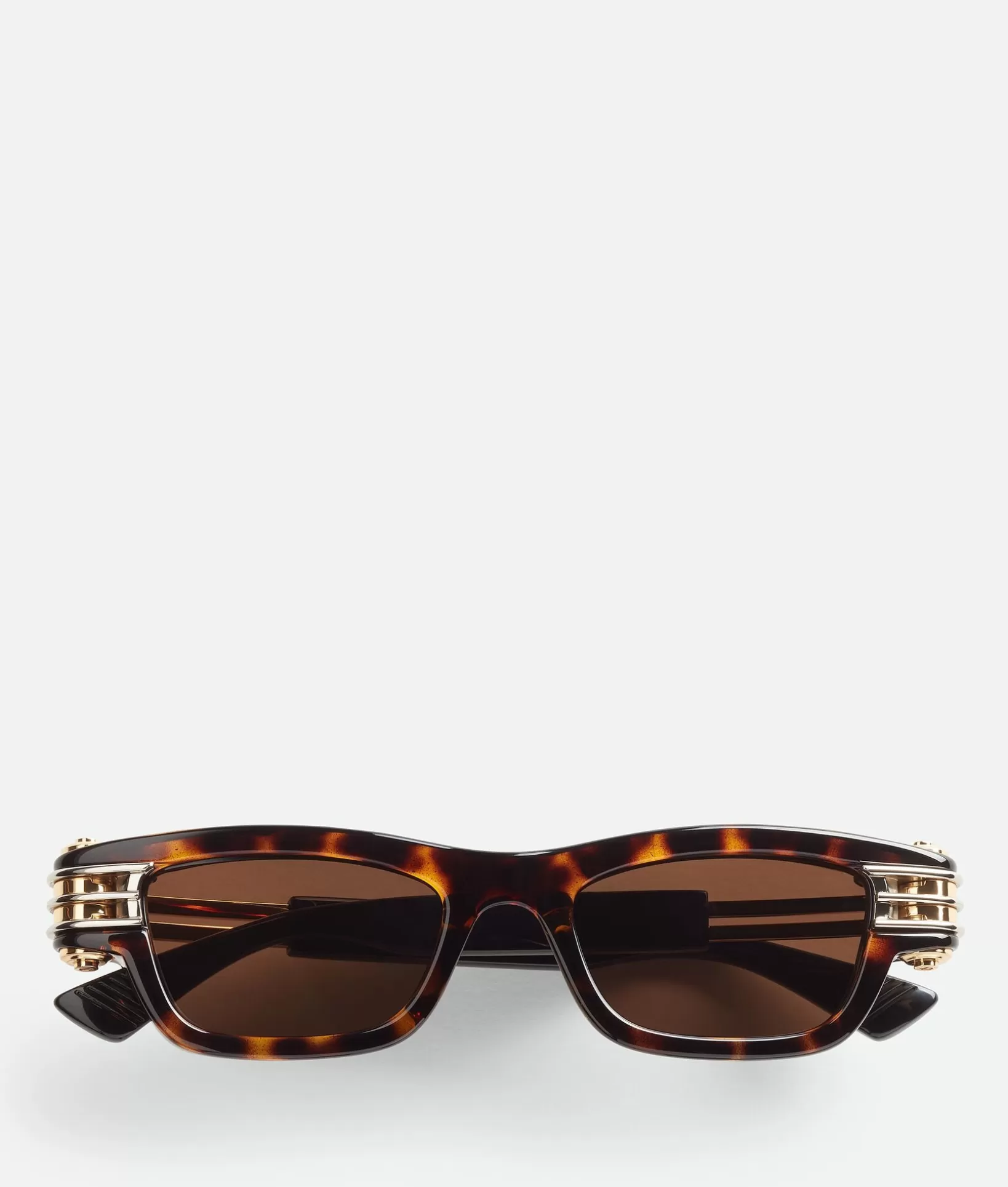 Sunglasses | Sunglasses>Bottega Veneta Bolt Squared Sunglasses Havana/brown