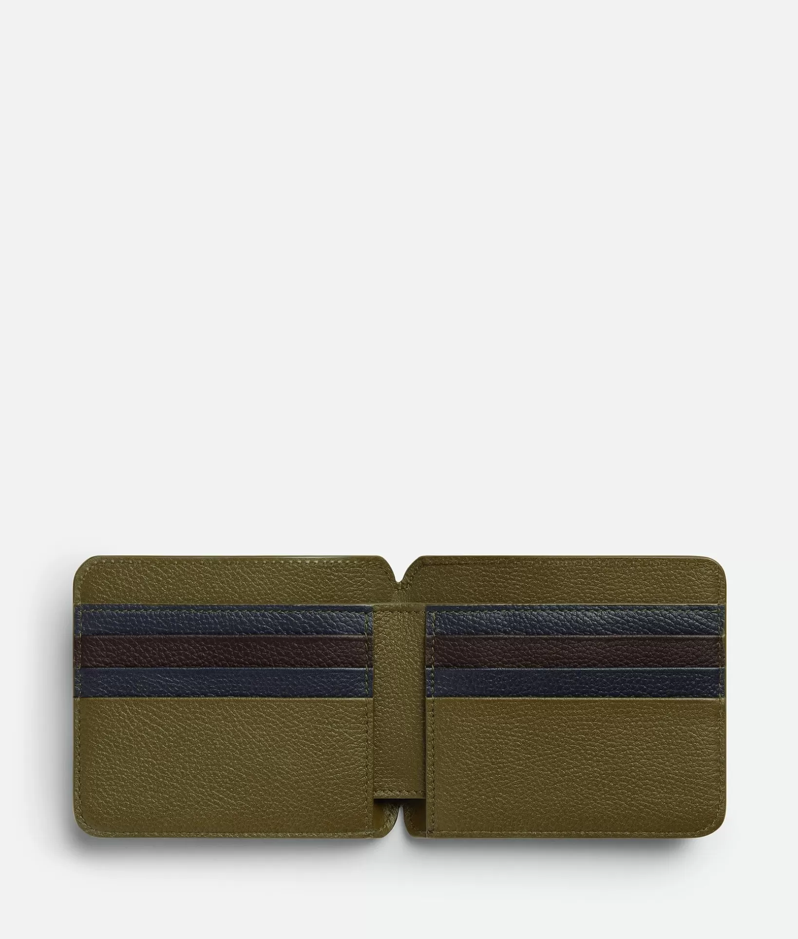 Small Wallets>Bottega Veneta Booster Bi-Fold Wallet Olive oil/space/fondant