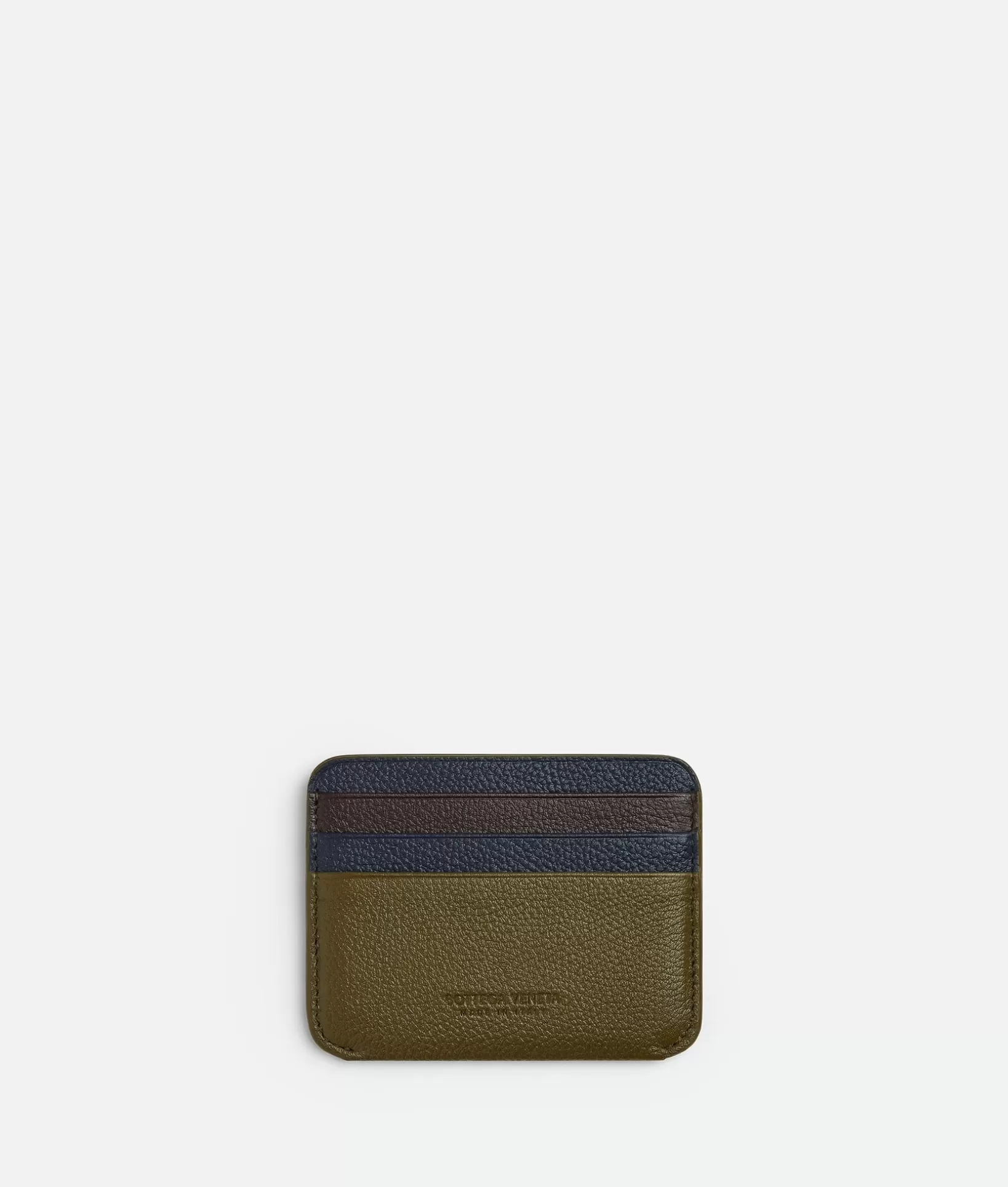 Card Cases>Bottega Veneta Booster Credit Card Case Olive oil/space/fondant