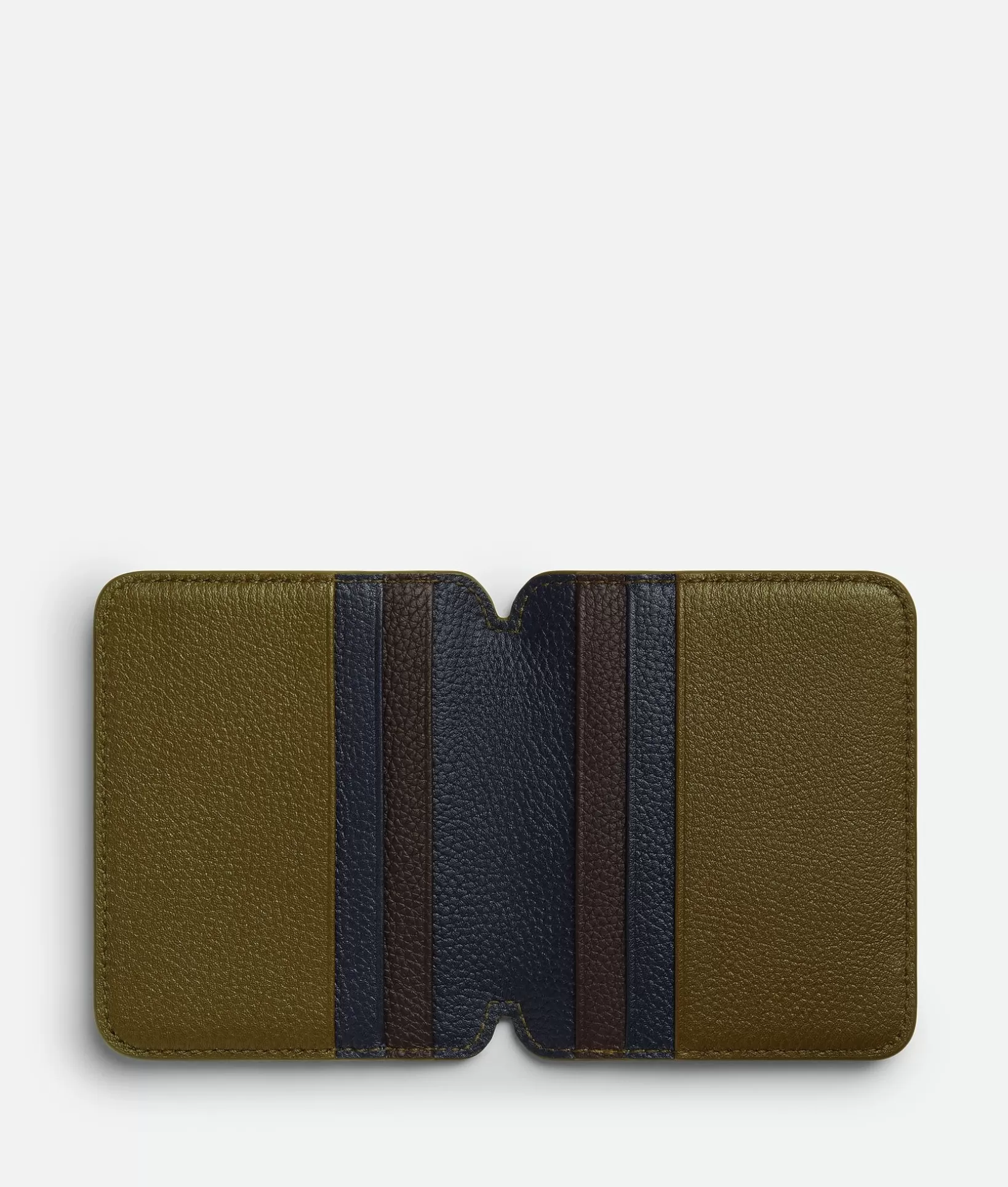 Card Cases>Bottega Veneta Booster Flap Card Case Olive oil/space/fondant