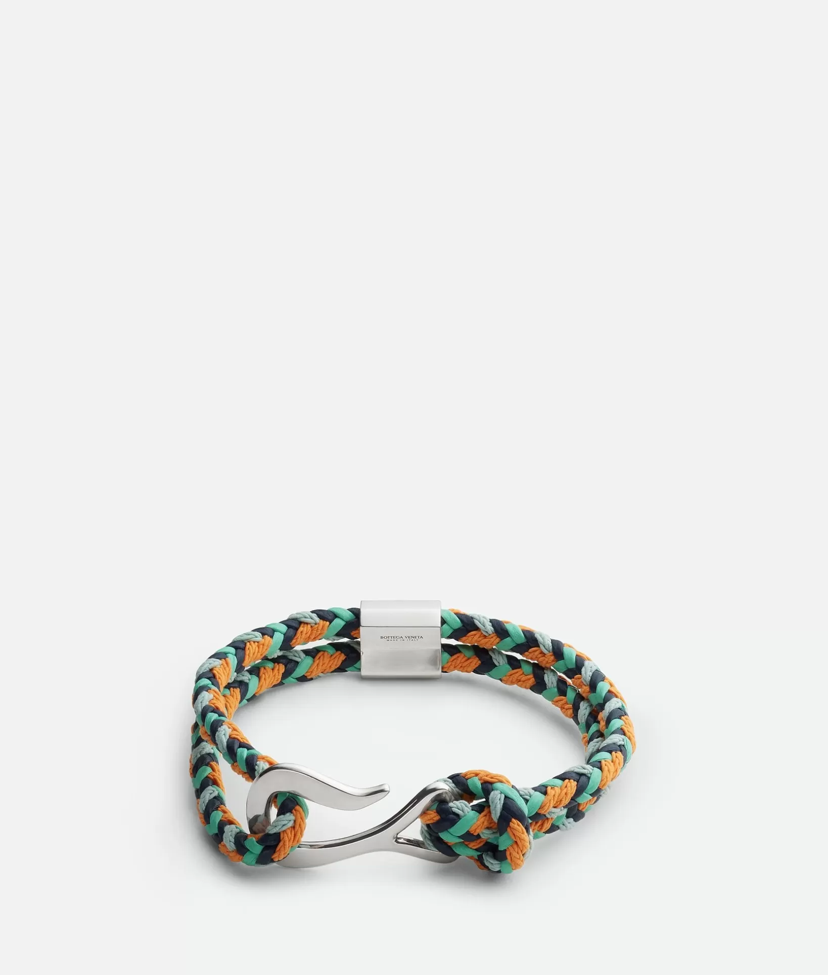 Bracelets>Bottega Veneta Braid Leather Bracelet Green oasis/dark sapphire