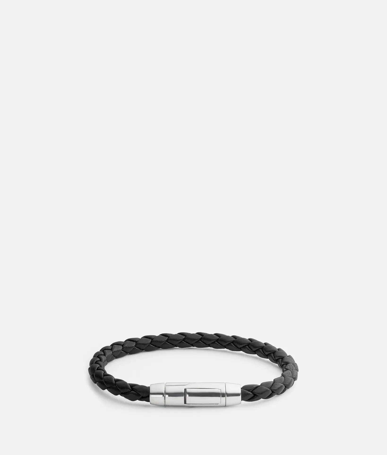 Bracelets>Bottega Veneta Braid Leather Bracelet Black