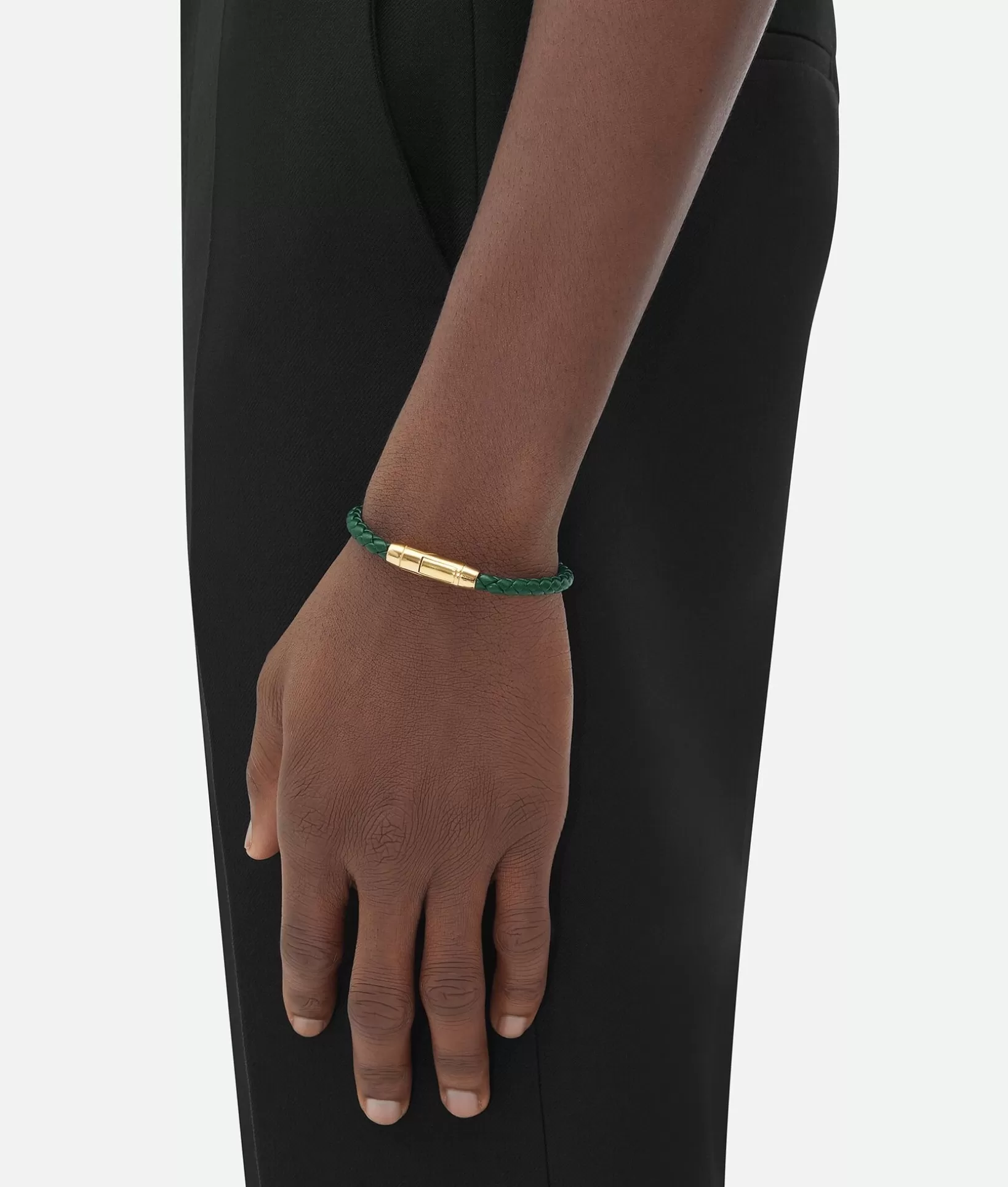 Bracelets | Bracelets>Bottega Veneta Braid Leather Bracelet Emerald green