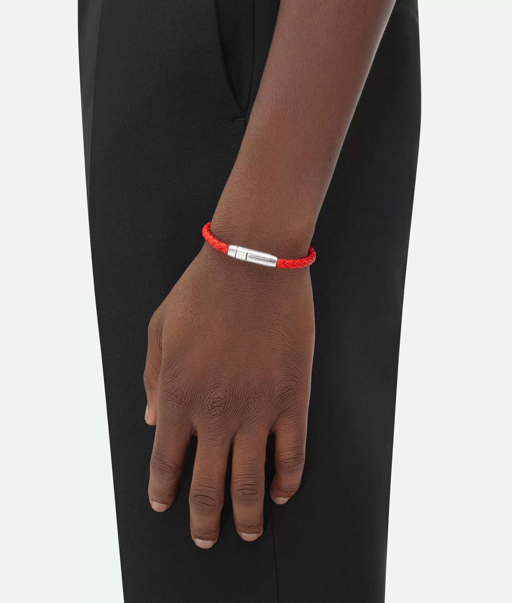 Bracelets | Bracelets>Bottega Veneta Braid Leather Bracelet Redstone