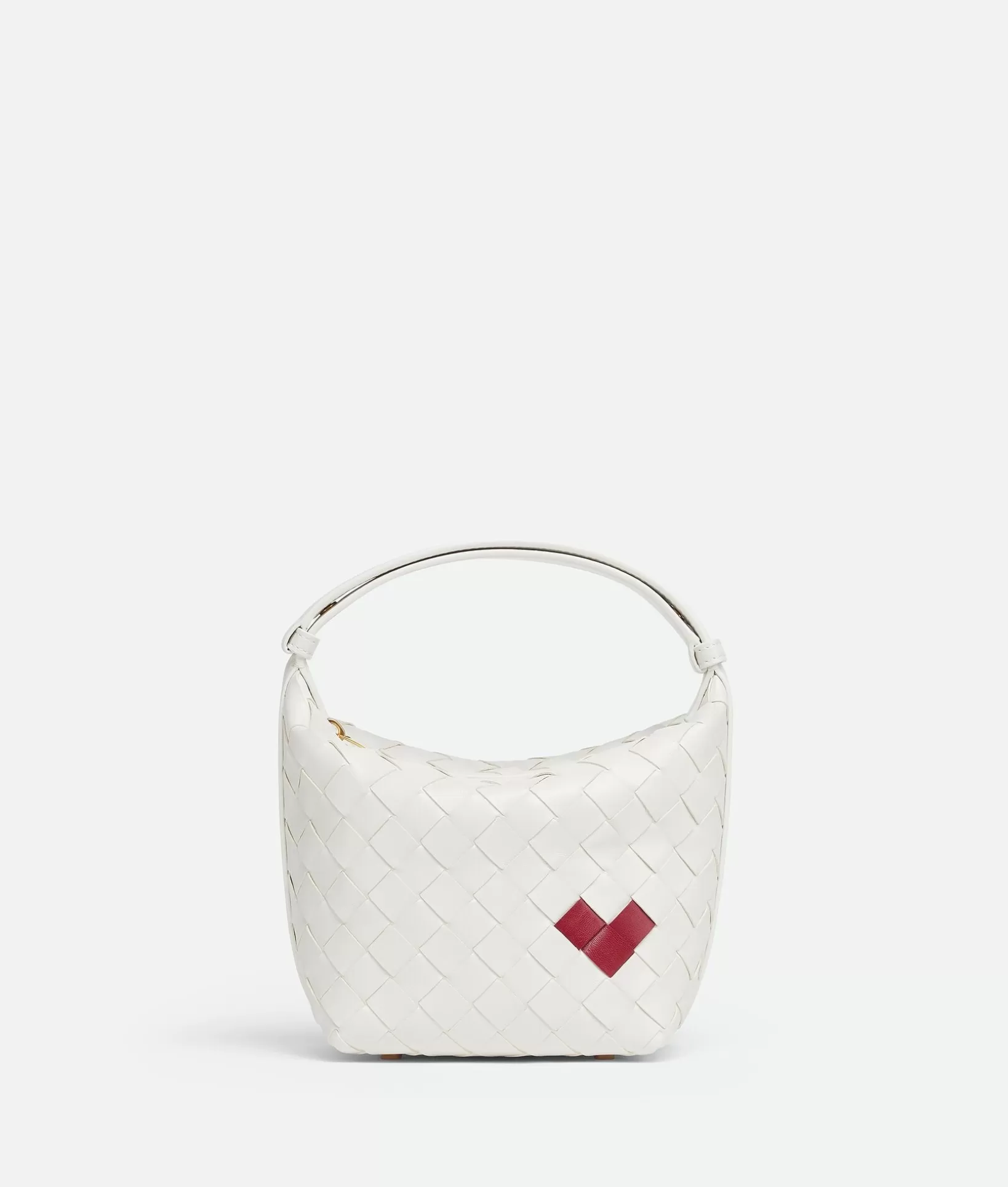 Mini>Bottega Veneta Candy Wallace White/dark red