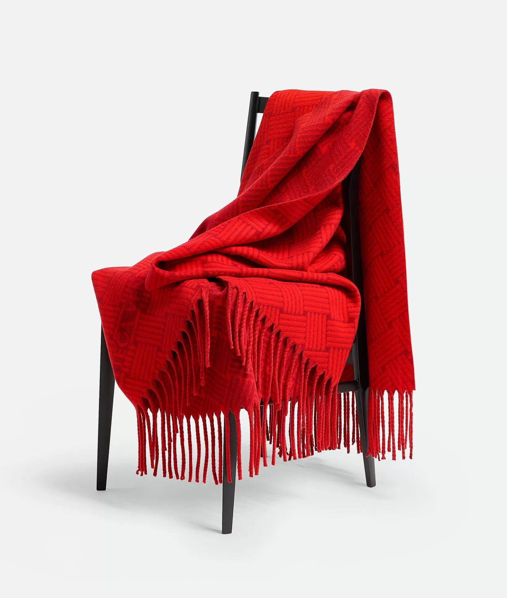 Blankets>Bottega Veneta Cashmere Blanket With Intreccio Motif Red