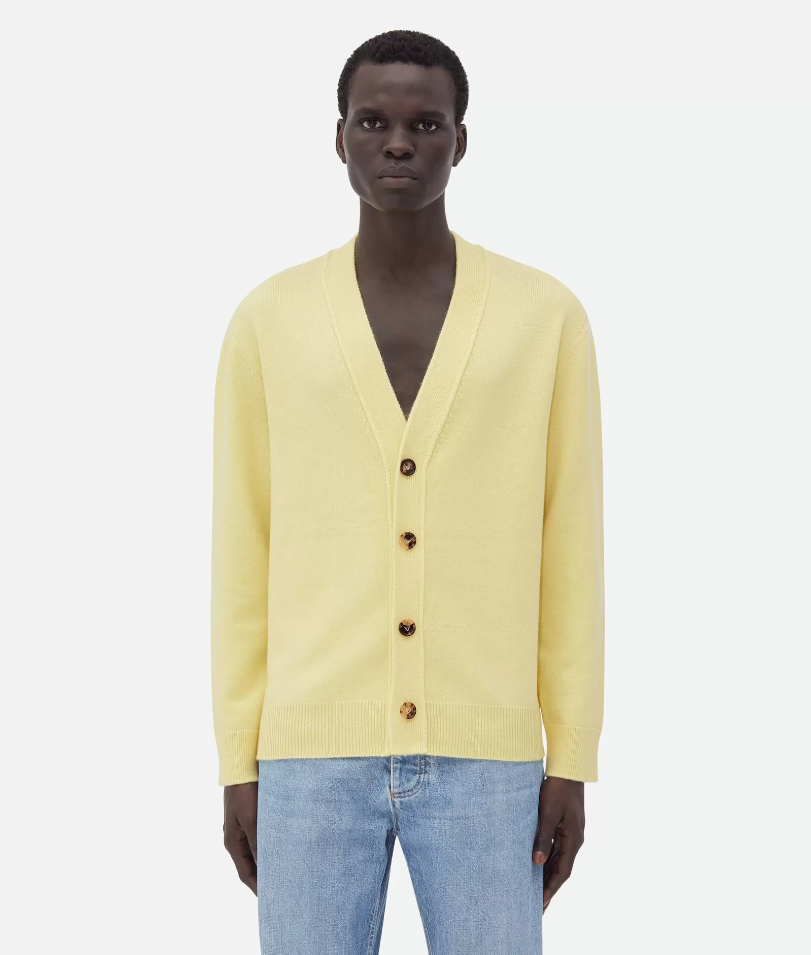 Knitwear>Bottega Veneta Cashmere Cardigan Sherbert