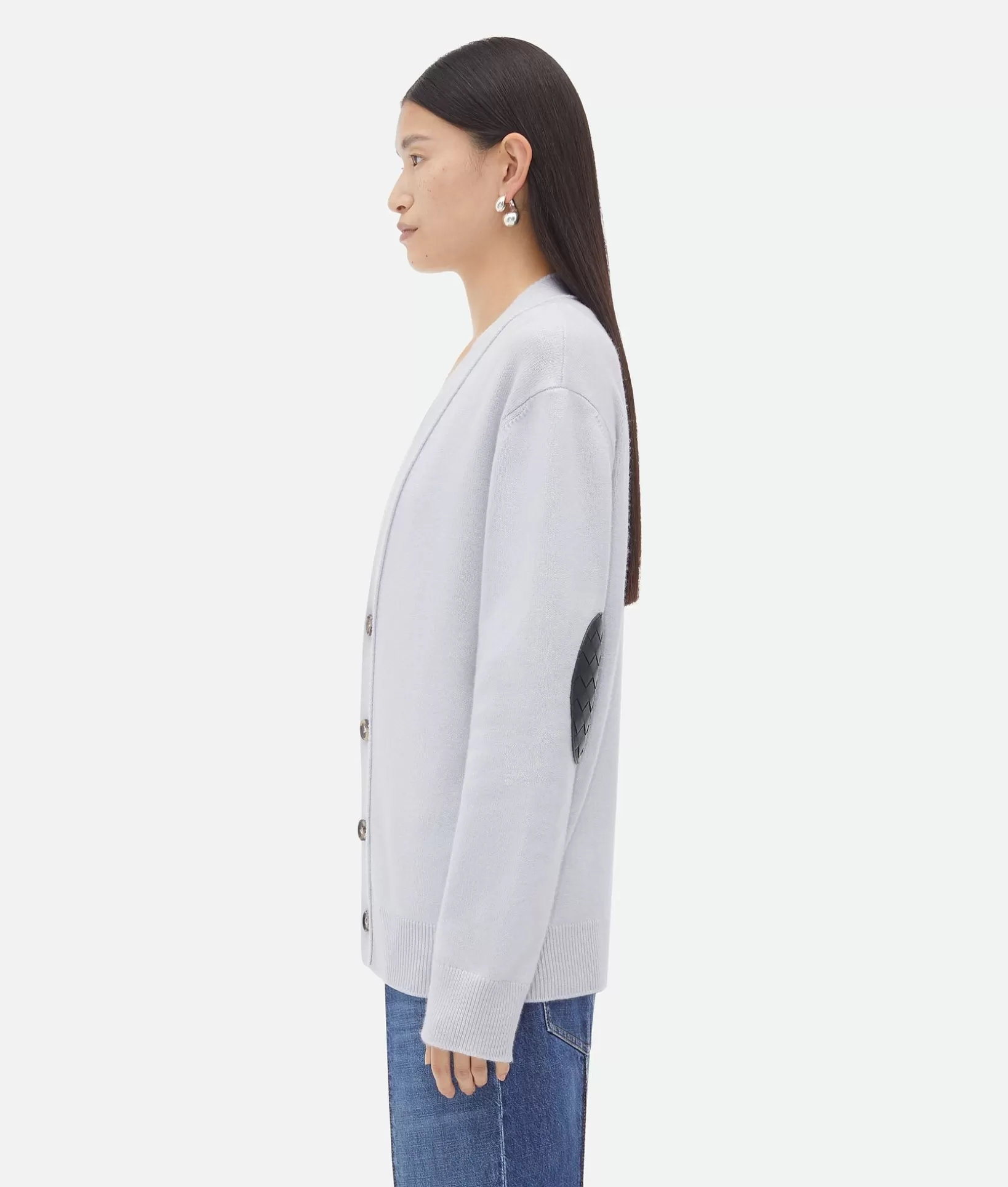 Knitwear>Bottega Veneta Cashmere Cardigan Morning mist