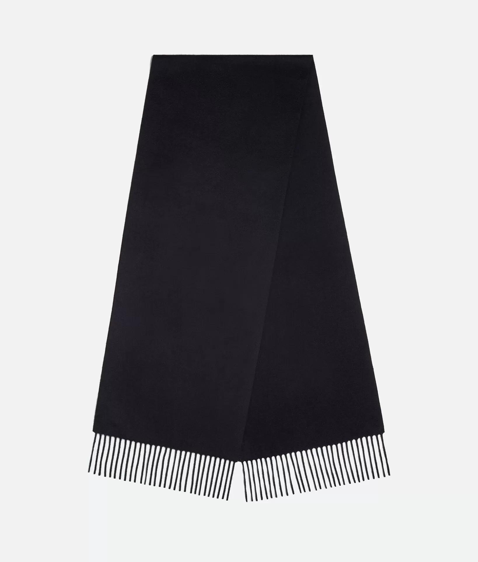 Scarves And Ties | Scarves>Bottega Veneta Cashmere Scarf With Leather Patch Navy melange