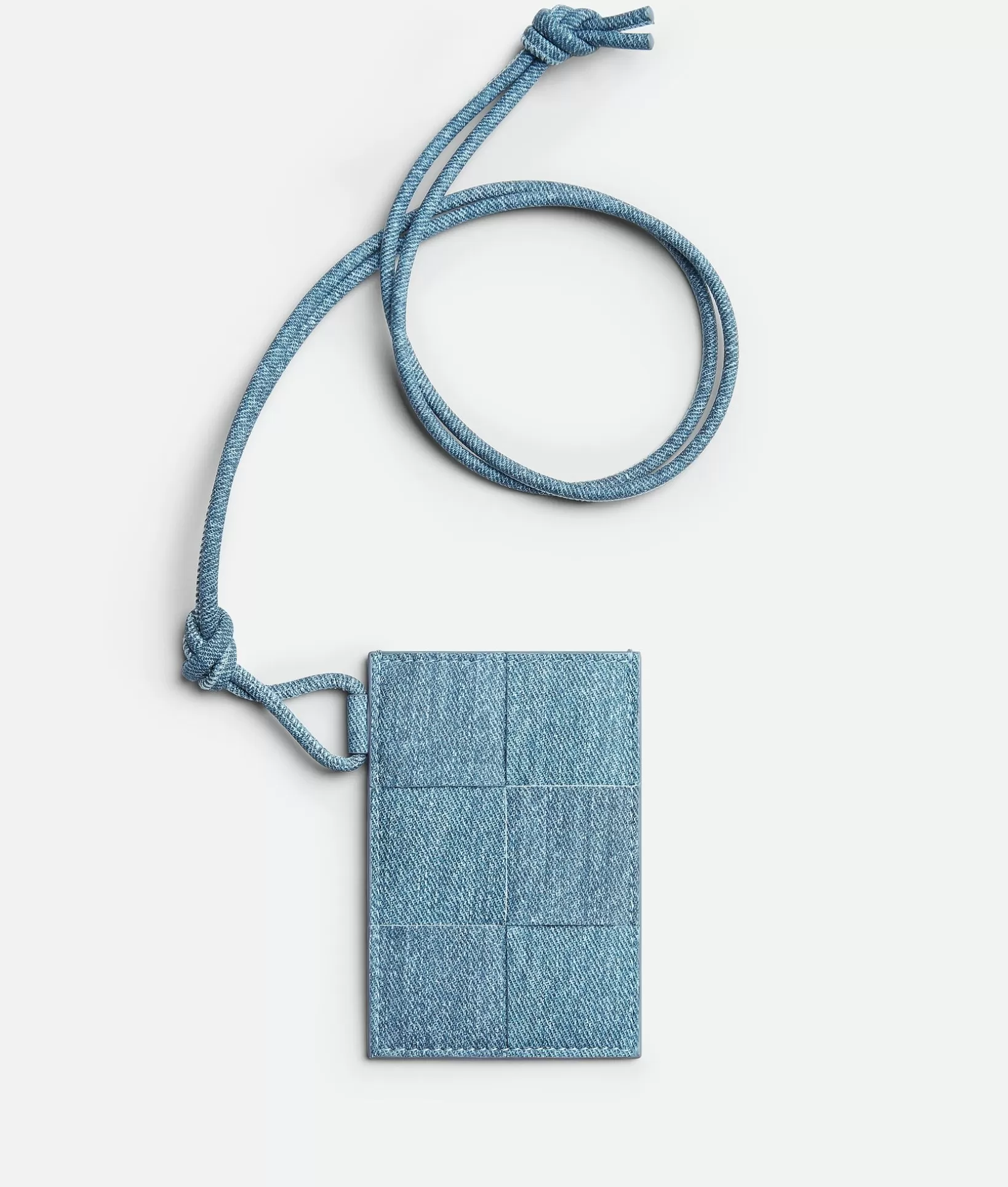 Card Cases>Bottega Veneta Cassette Badge Holder Blue melange/ice