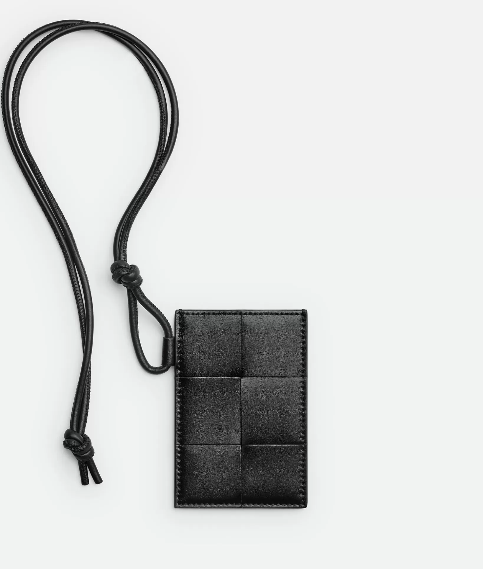 Card Cases>Bottega Veneta Cassette Badge Holder Black/parakeet