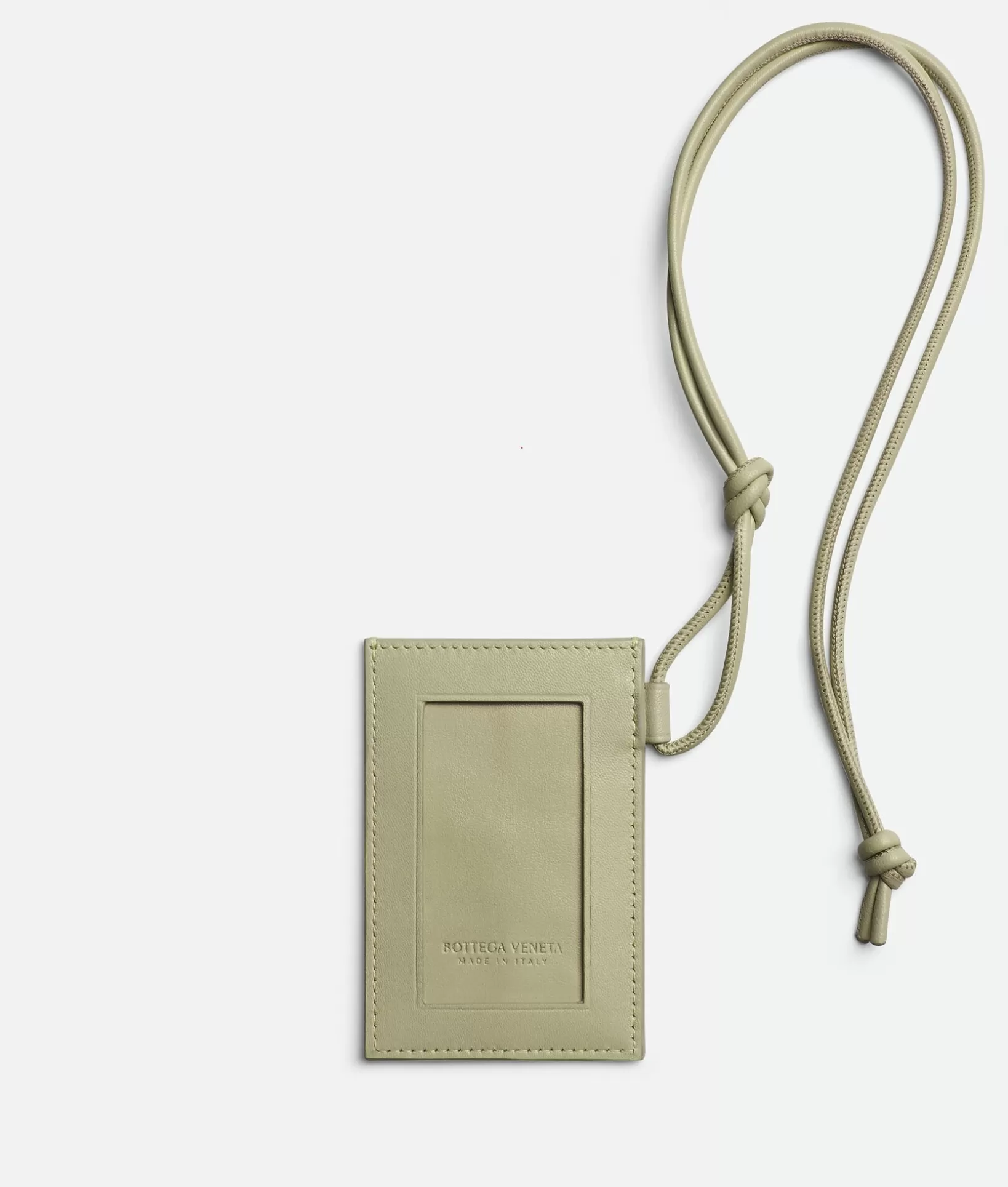 Card Cases>Bottega Veneta Cassette Badge Holder Travertine