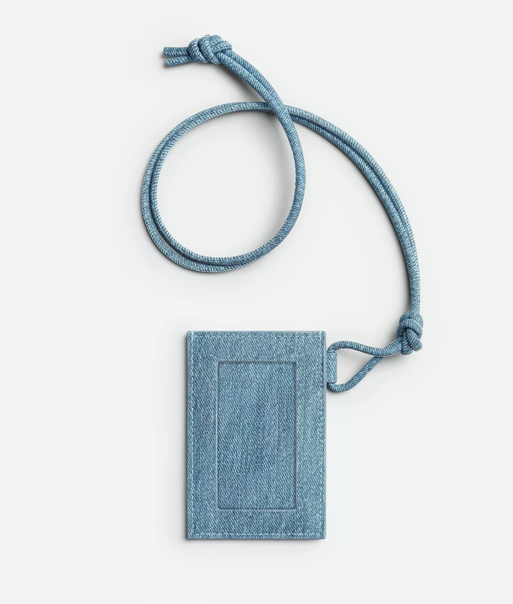 Card Cases>Bottega Veneta Cassette Badge Holder Blue melange/ice