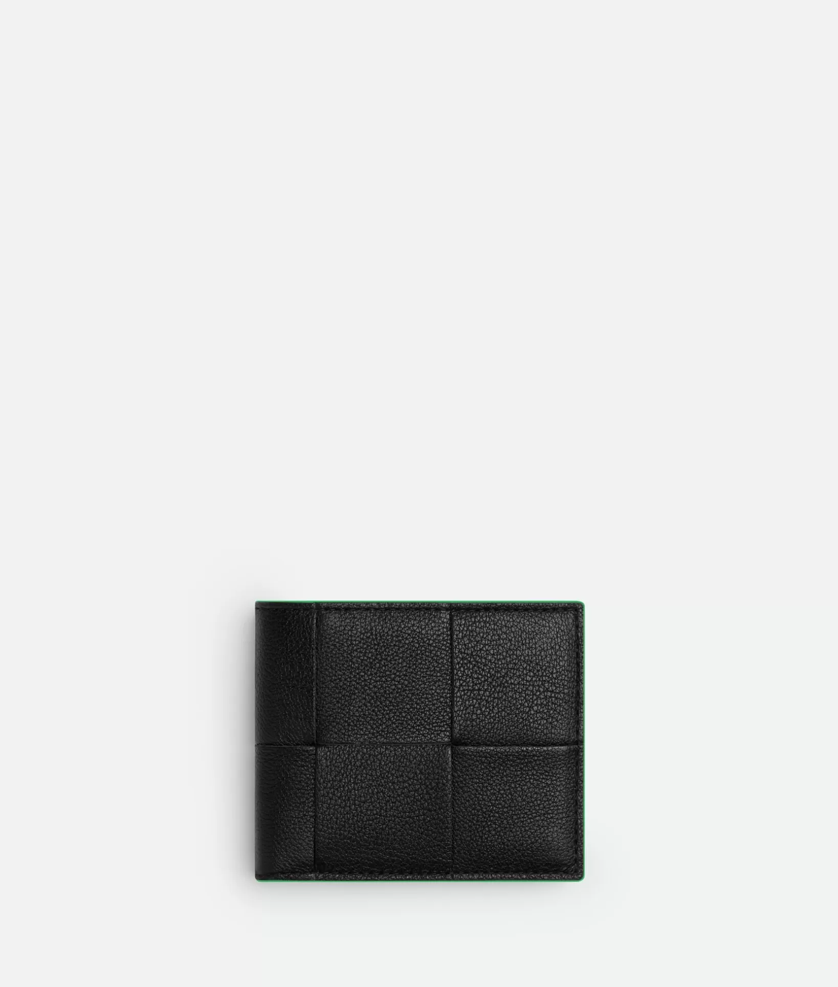 Small Wallets>Bottega Veneta Cassette Bi-Fold Wallet Black / Parakeet