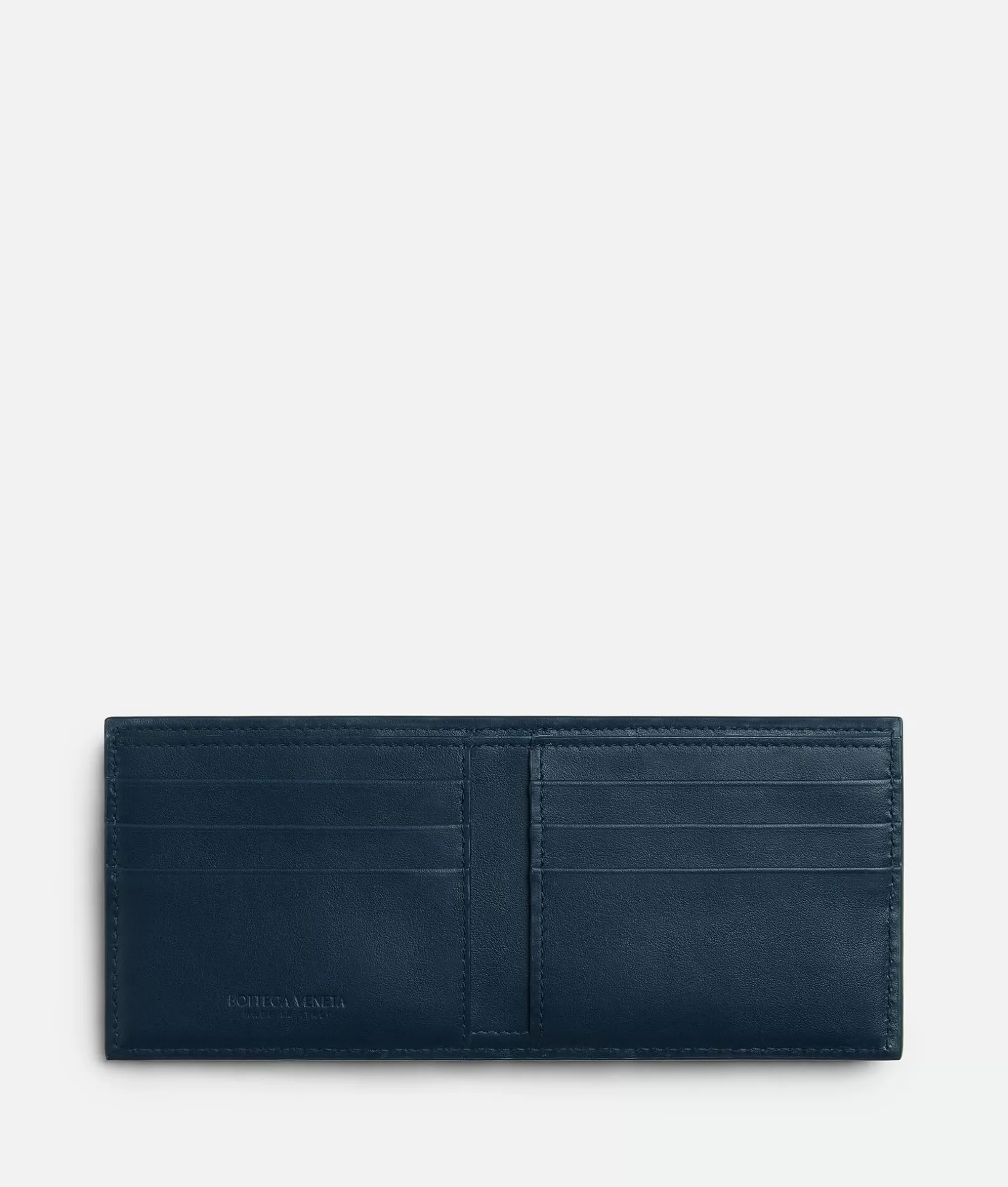 Small Wallets>Bottega Veneta Cassette Bi-Fold Wallet Deep blue/natural