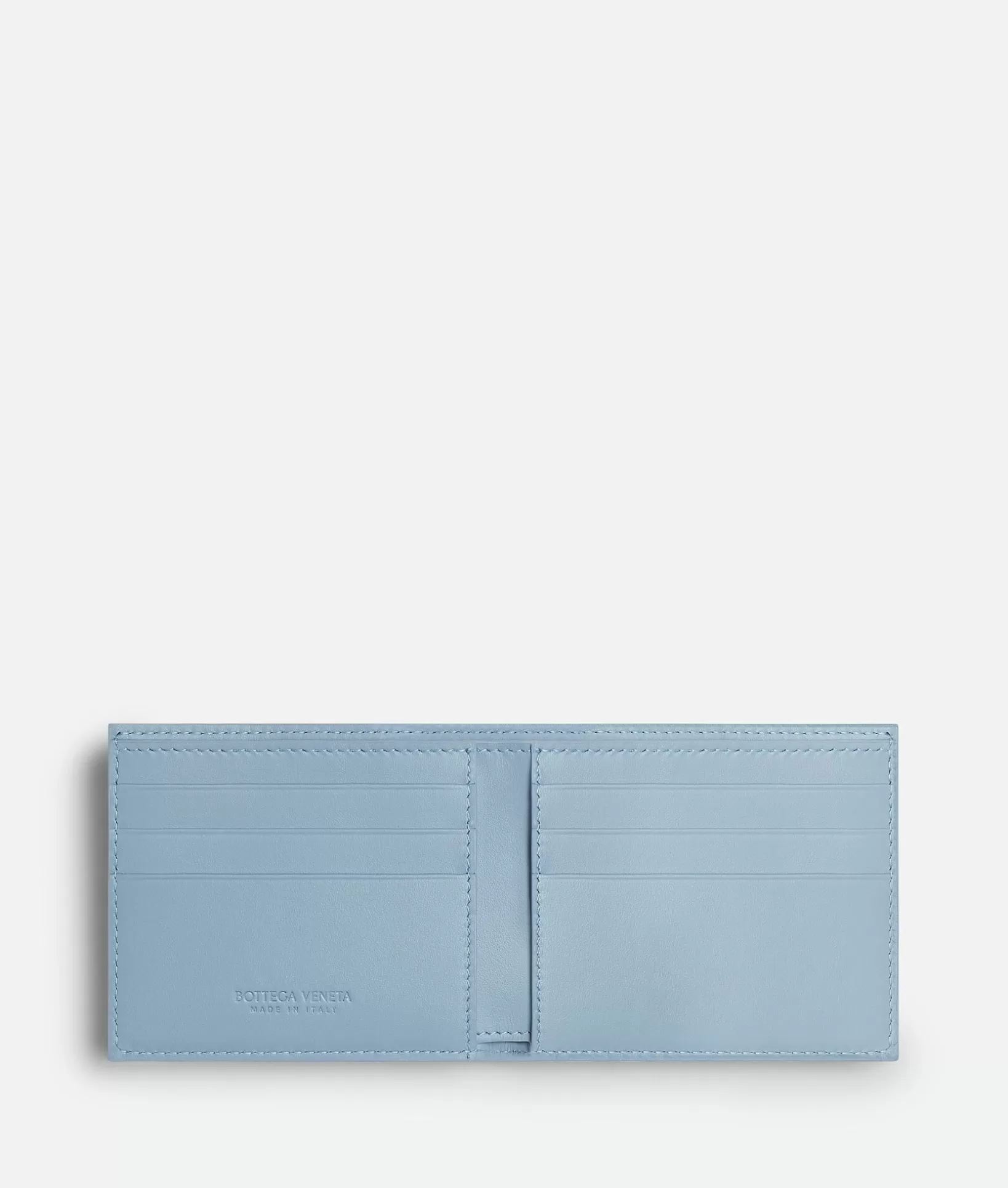 Small Wallets>Bottega Veneta Cassette Bi-Fold Wallet Blue melange/ice