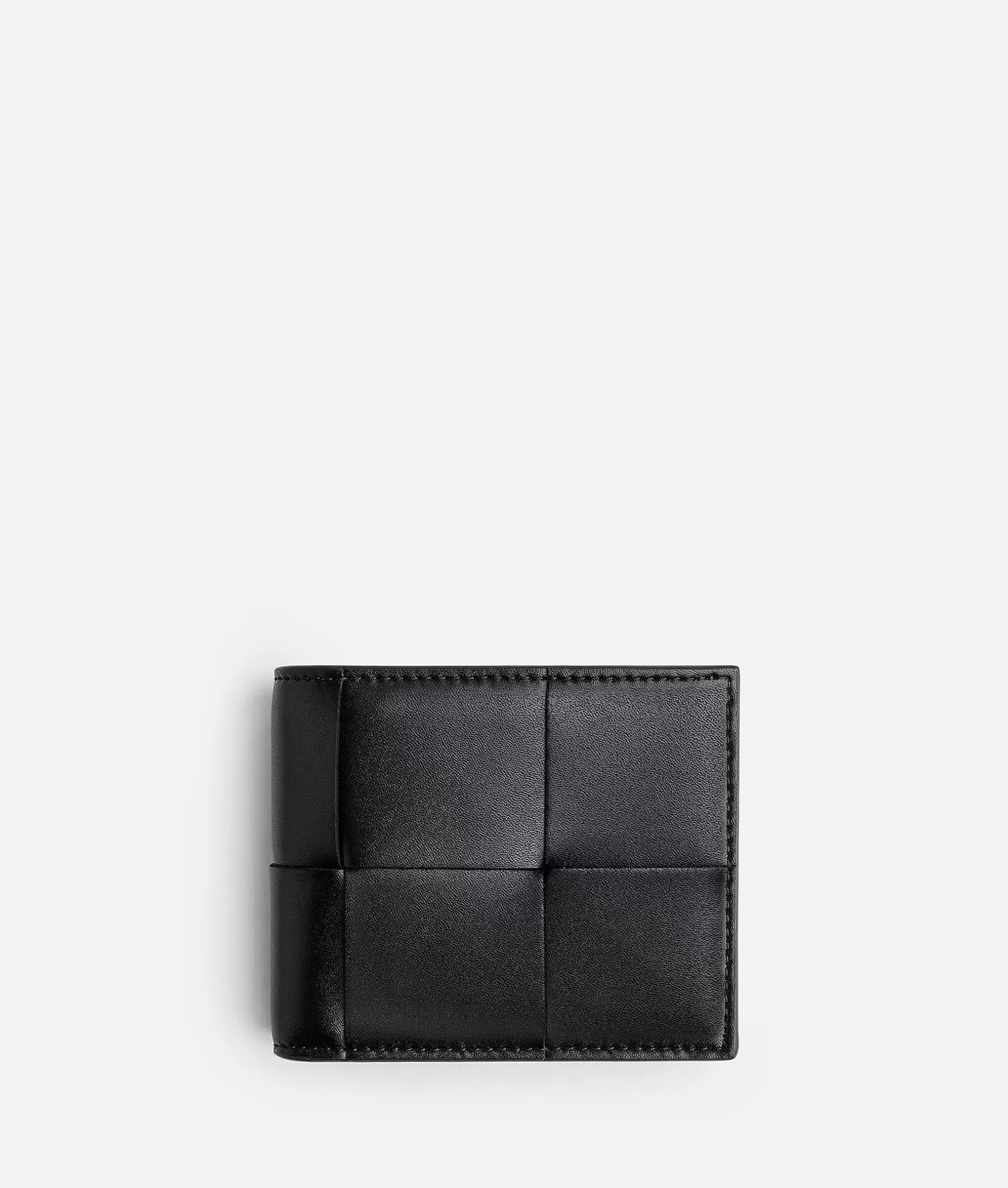 Small Wallets>Bottega Veneta Cassette Bi-Fold Wallet With Coin Purse Black