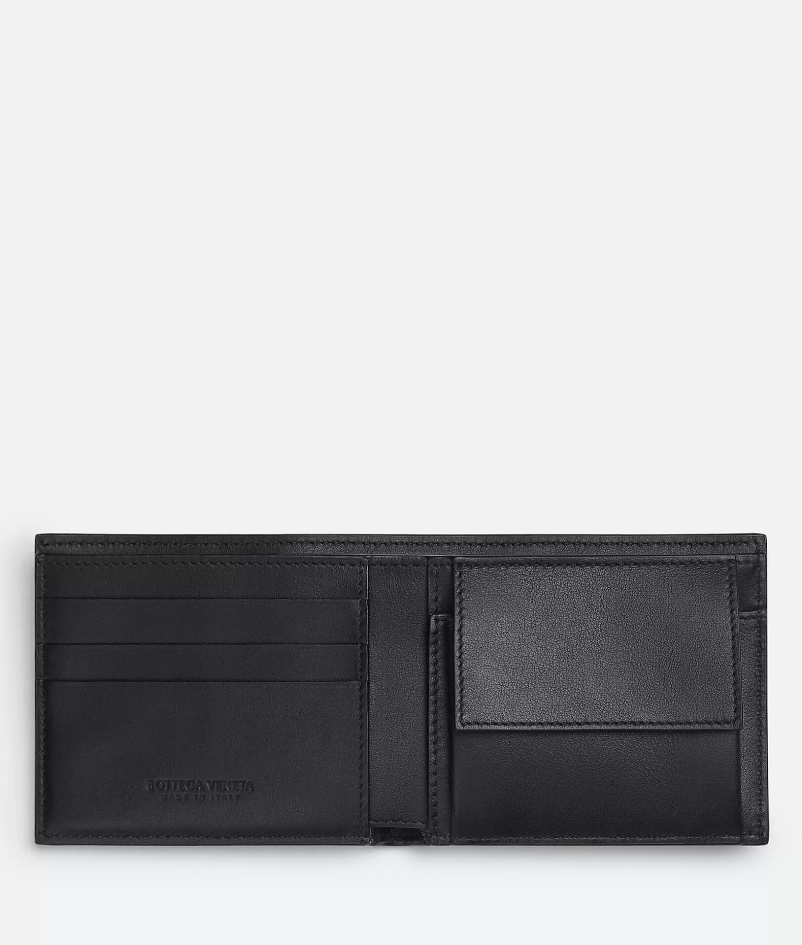 Small Wallets>Bottega Veneta Cassette Bi-Fold Wallet With Coin Purse Black