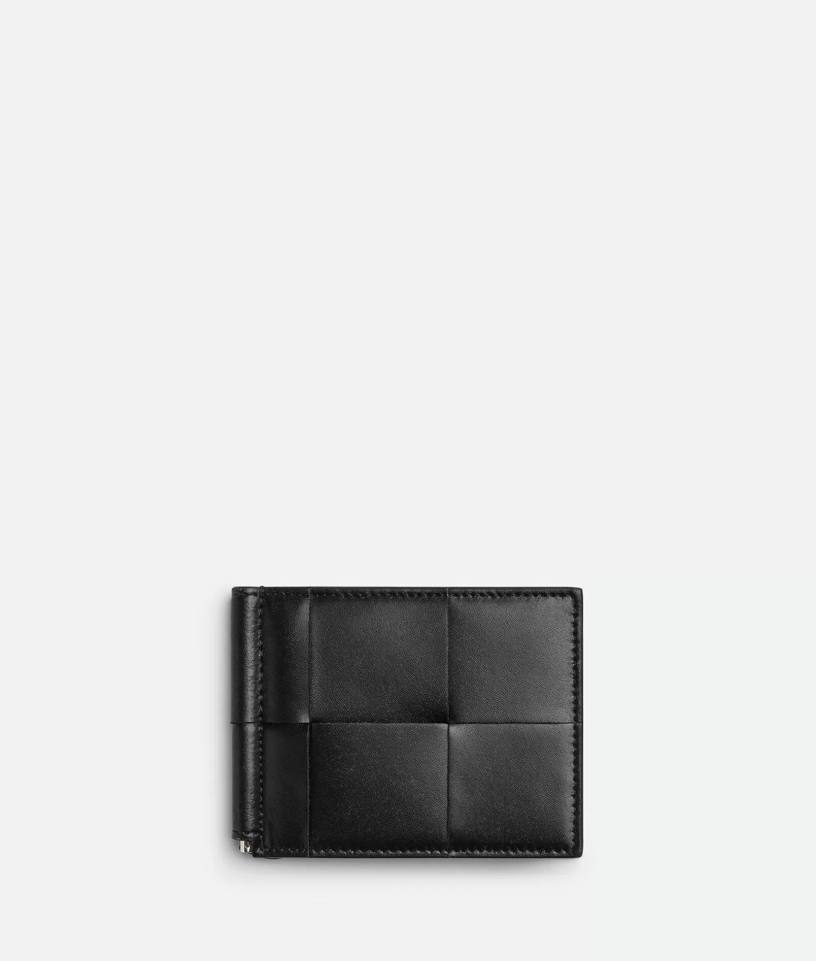 Small Wallets>Bottega Veneta Cassette Bill Clip Wallet Black/parakeet