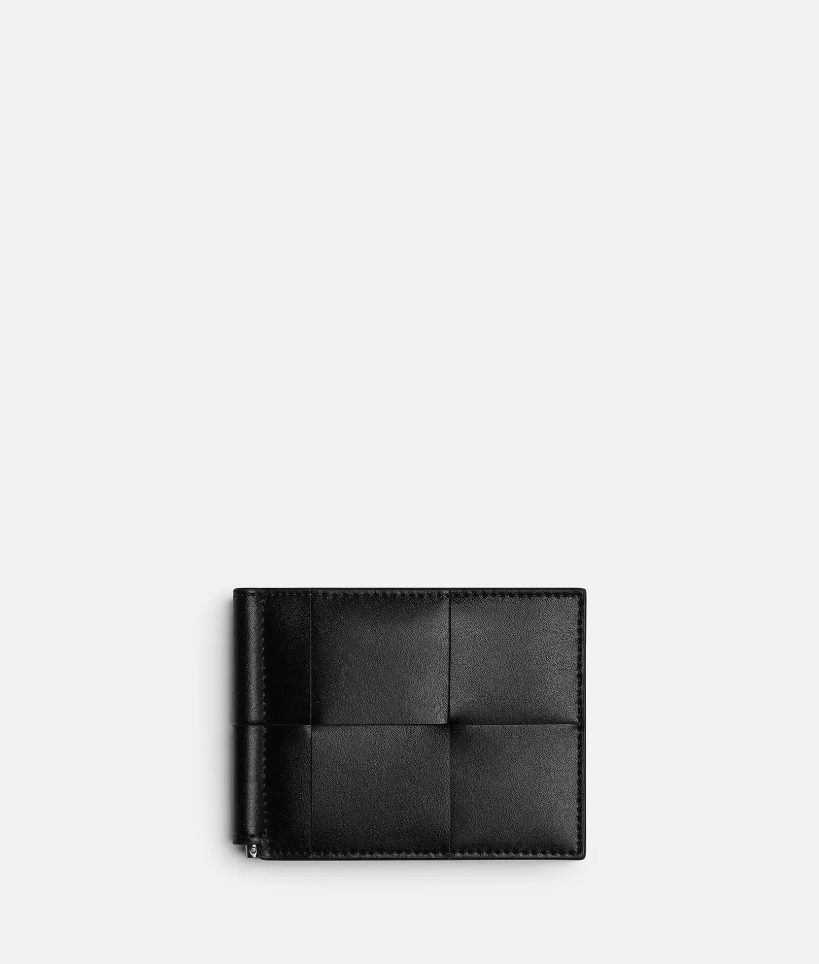 Small Wallets>Bottega Veneta Cassette Bill Clip Wallet Black