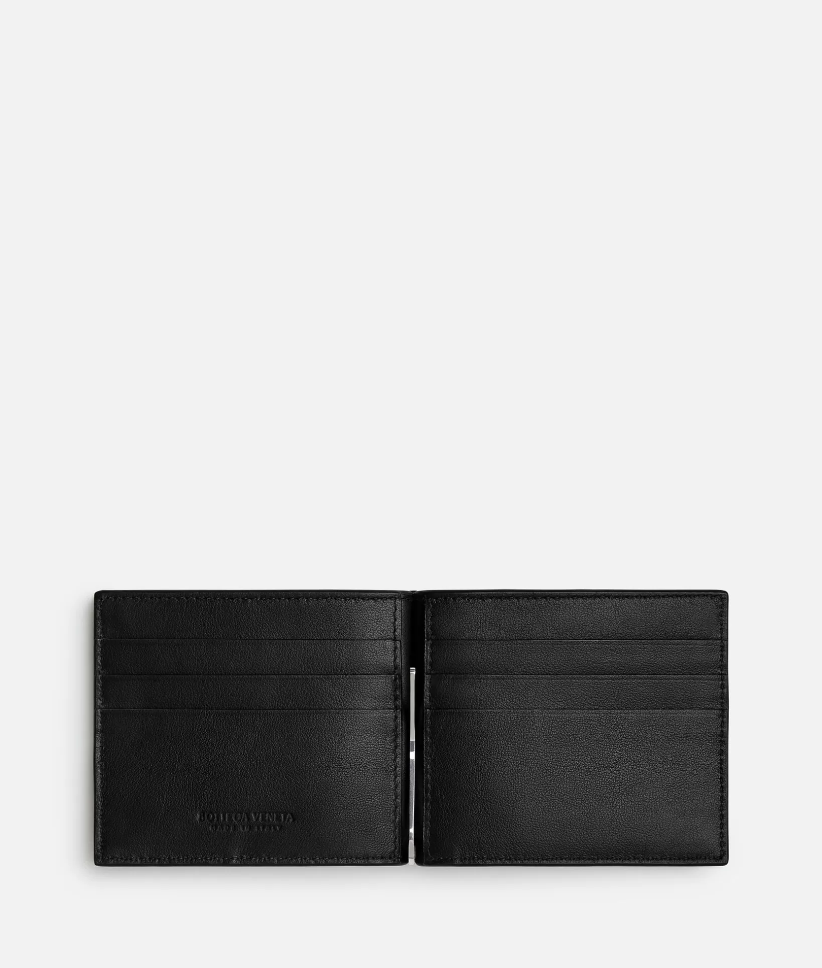 Small Wallets>Bottega Veneta Cassette Bill Clip Wallet Black