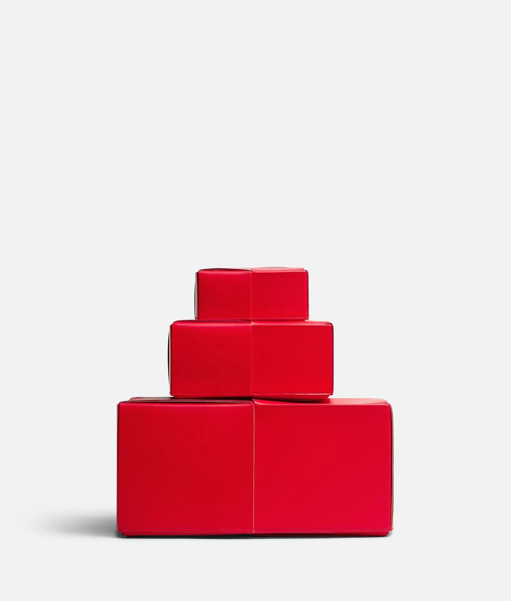 Leather Accessories>Bottega Veneta Cassette Box - L Red stone