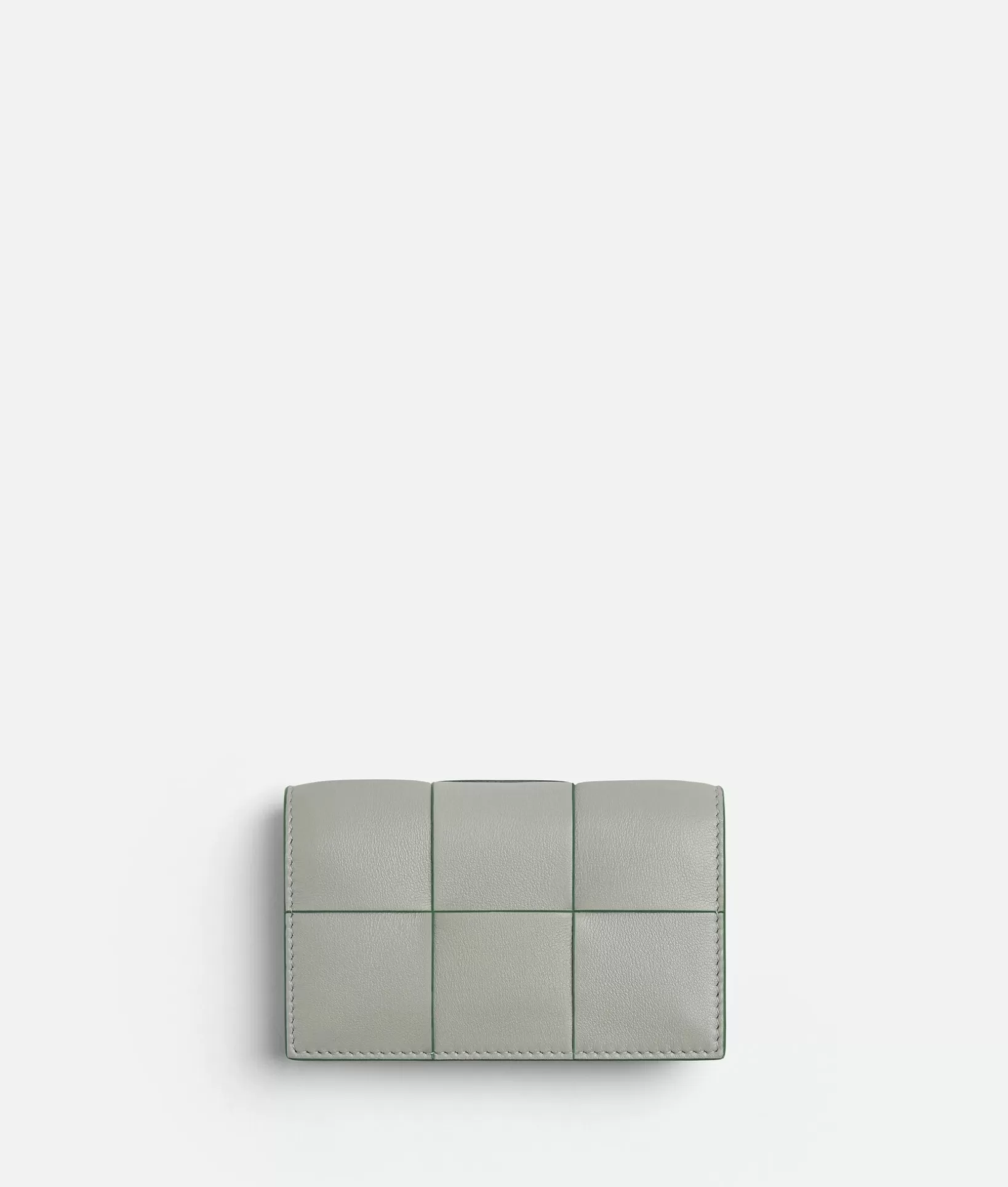 Card Cases>Bottega Veneta Cassette Business Card Case Agate grey / Aloe