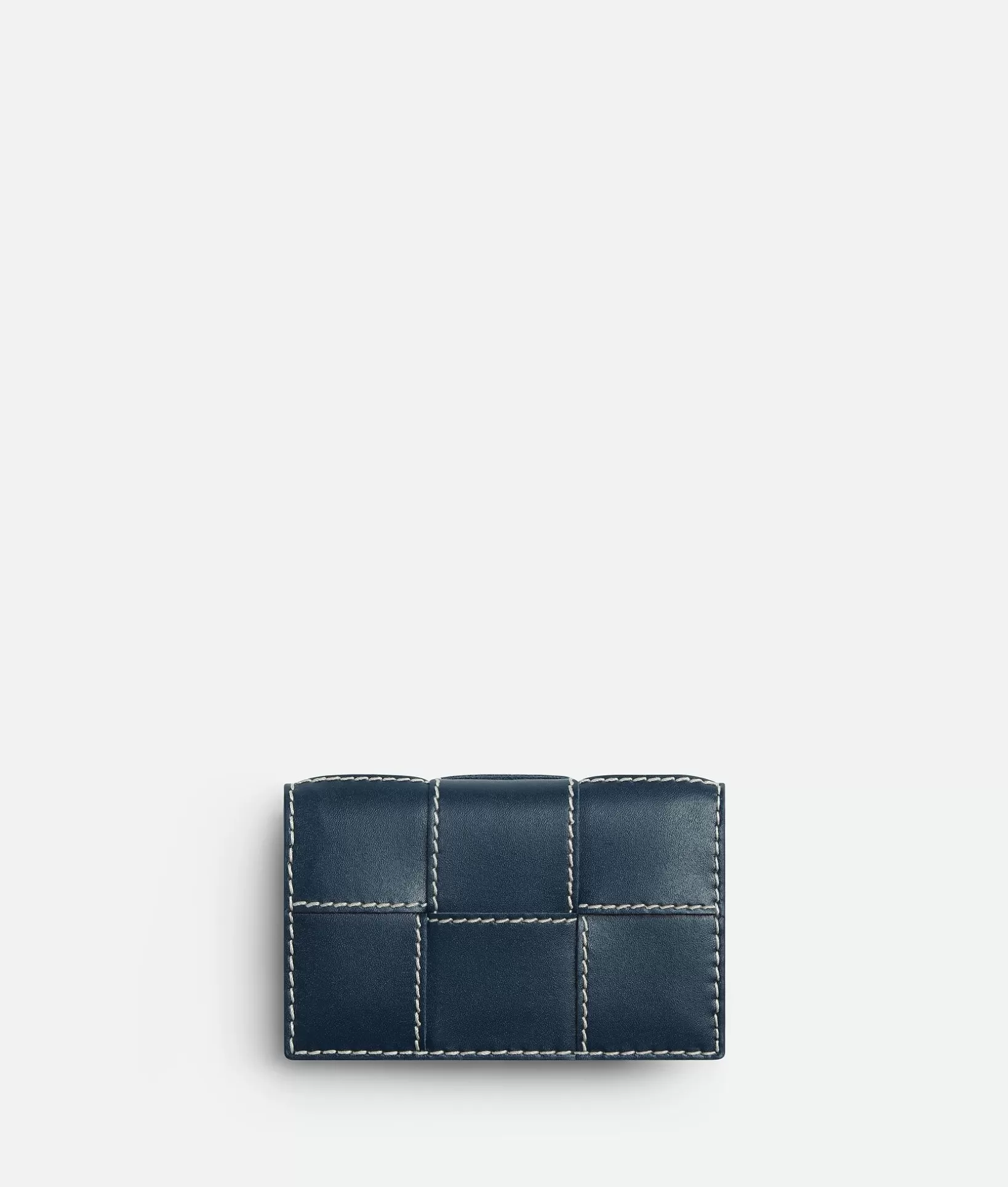 Card Cases>Bottega Veneta Cassette Business Card Case Deep blue/natural