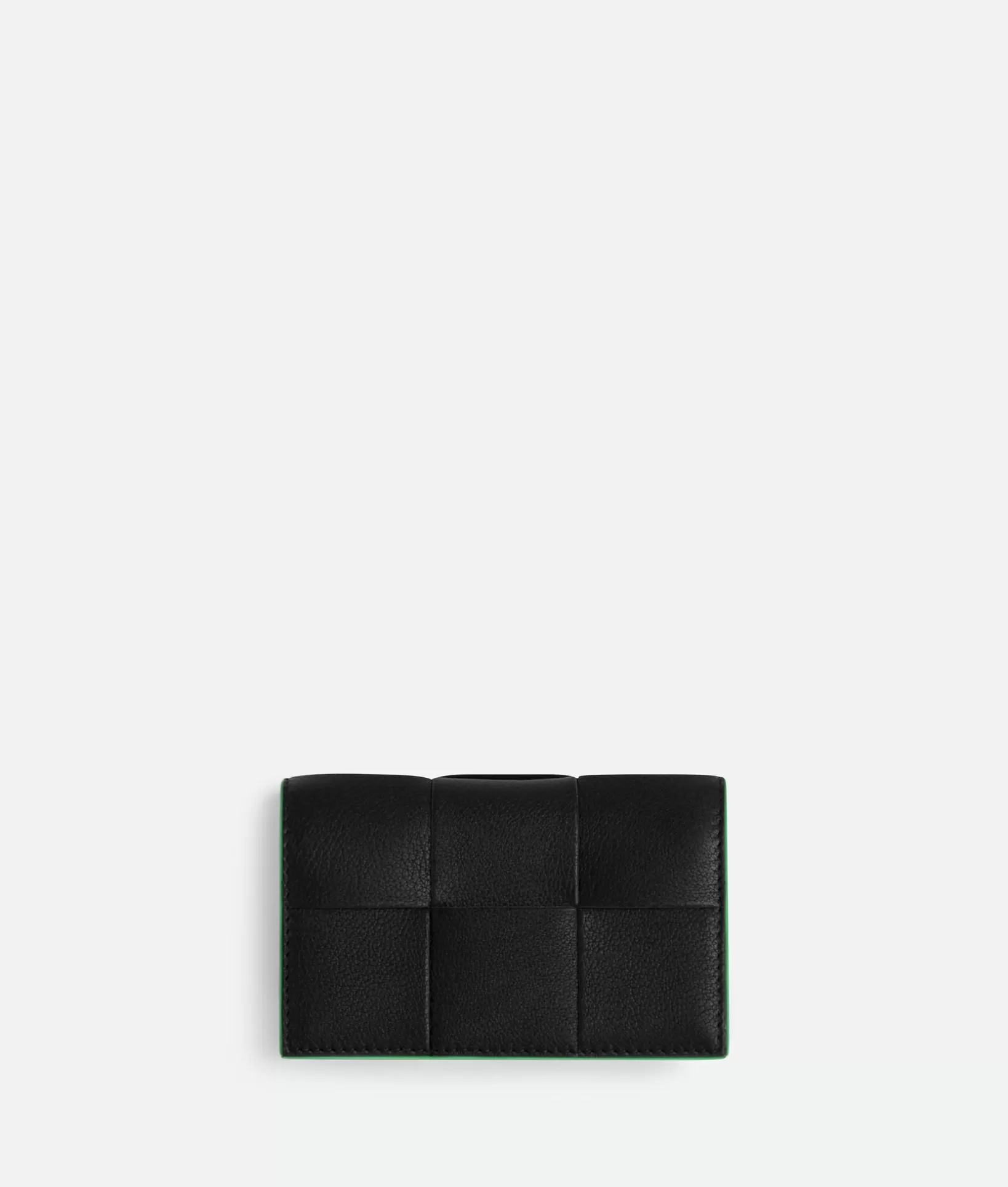 Card Cases>Bottega Veneta Cassette Business Card Case Black/parakeet