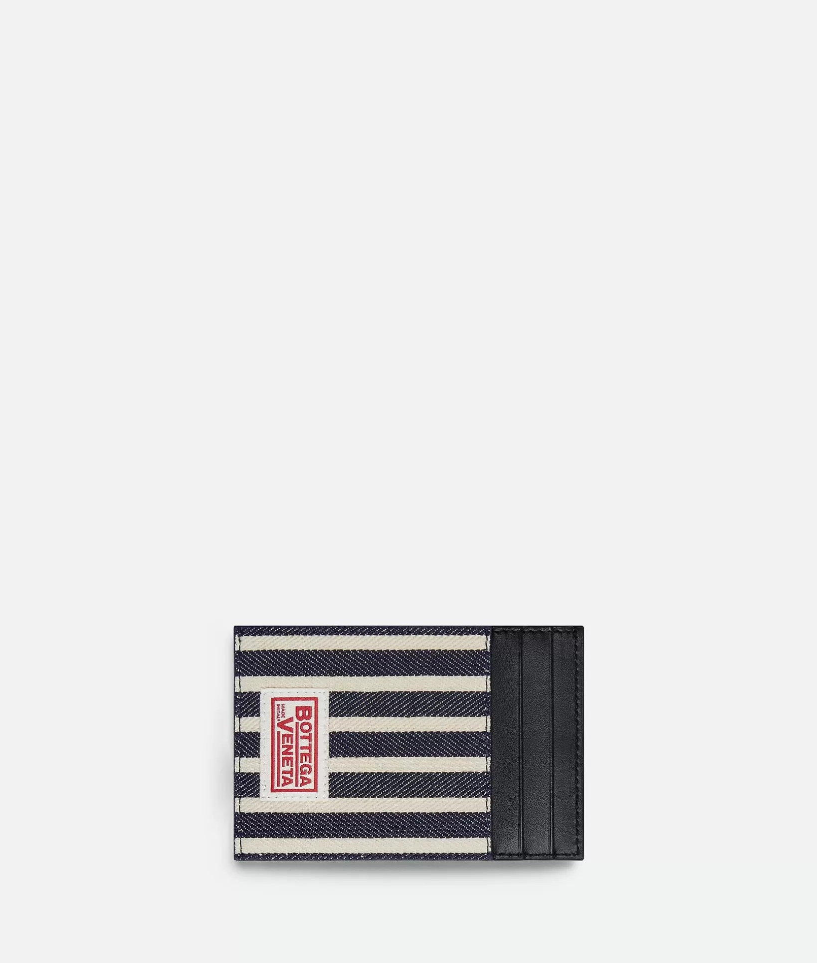 Card Cases>Bottega Veneta Cassette Credit Card Case Navy/white