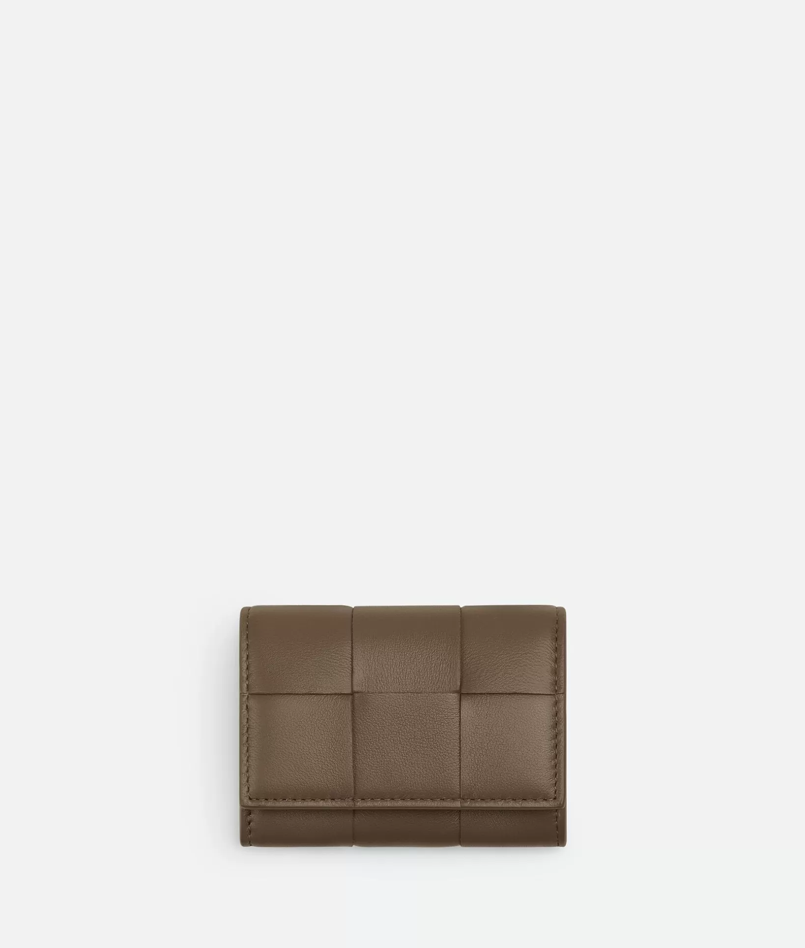 Card Cases>Bottega Veneta Cassette Envelope Card Case Taupe grey