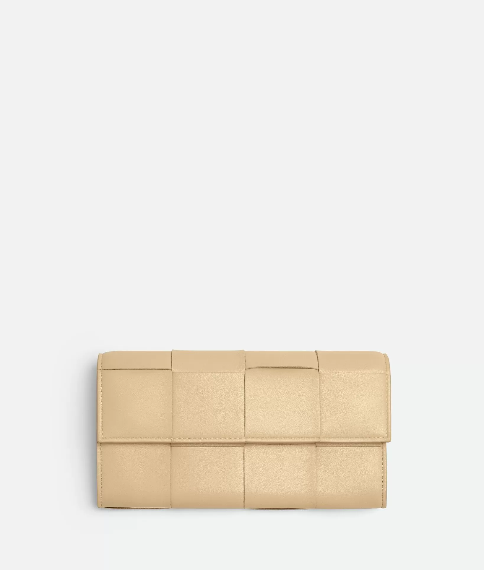 Long Wallets>Bottega Veneta Cassette Large Flap Wallet Porridge