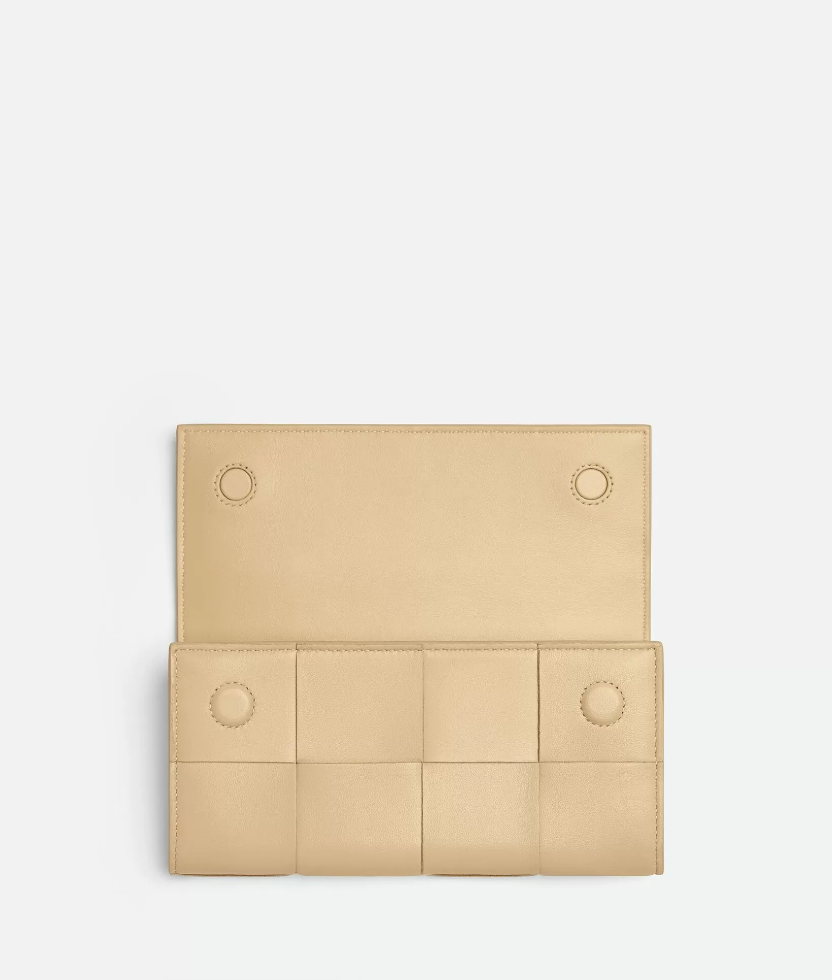 Long Wallets>Bottega Veneta Cassette Large Flap Wallet Porridge