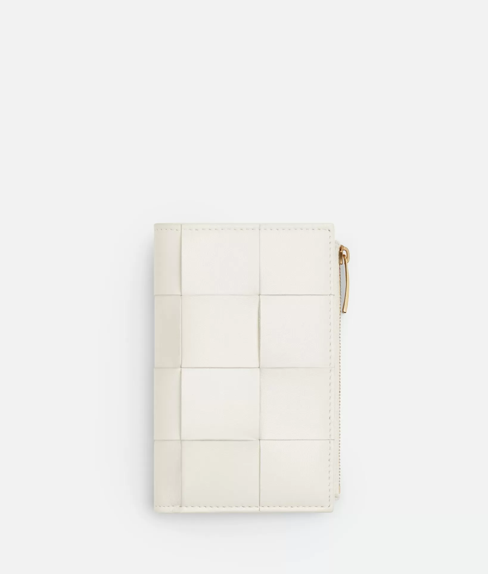 Long Wallets>Bottega Veneta Cassette Medium Bi-Fold Wallet White