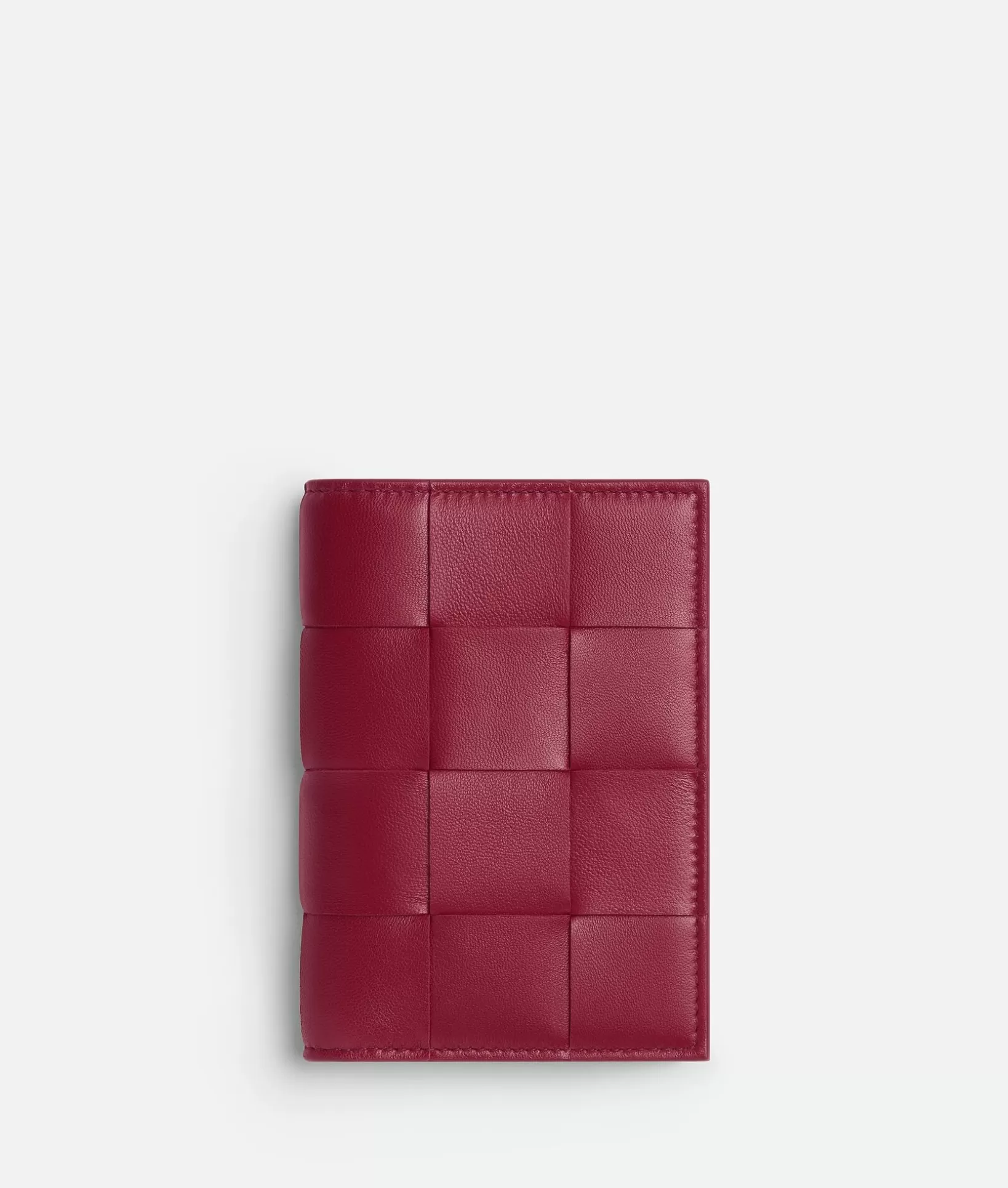 Pouches And Travel Accessories>Bottega Veneta Cassette Passport Case Dark red / Bliss washed